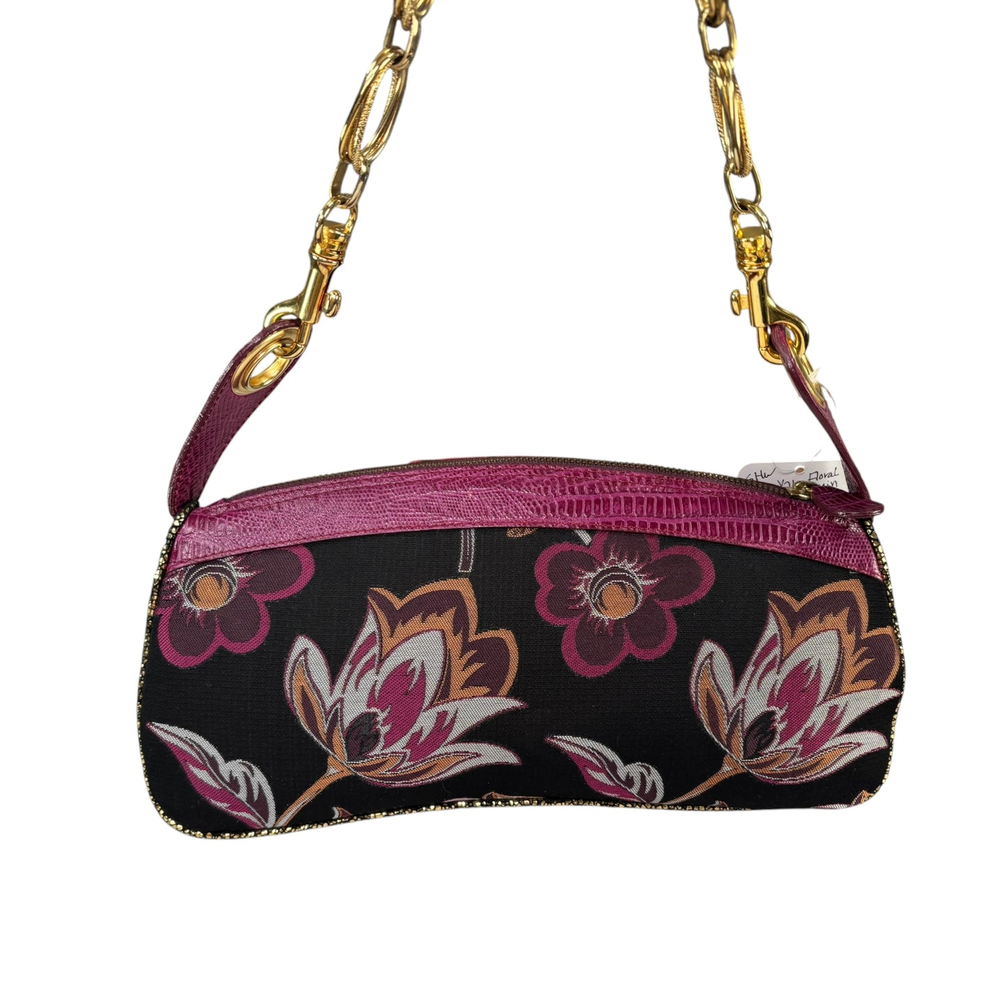 D & G Dolce & Gabbana Y2K Purple Floral Shoulder Chain Purse