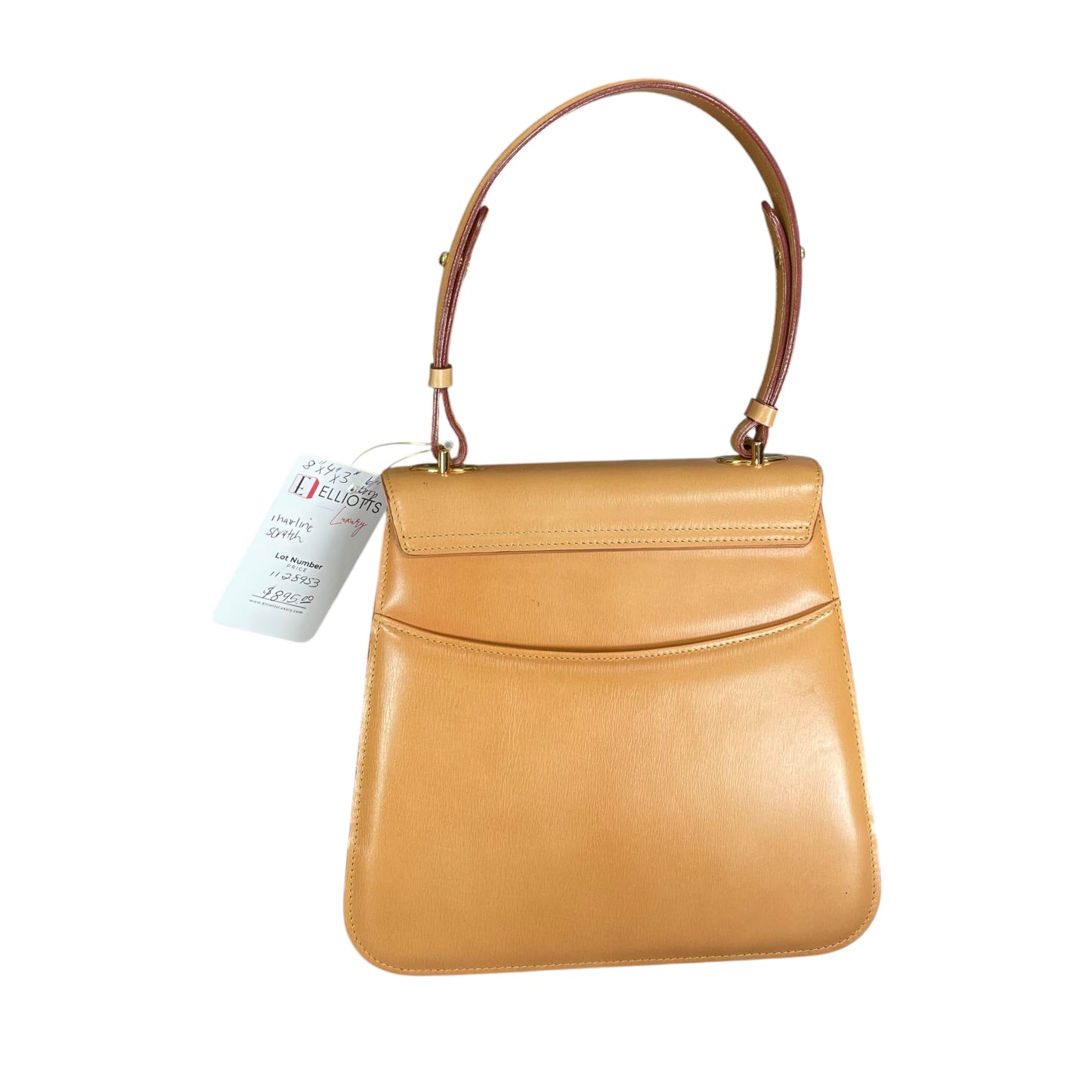GIVENCHY Kelly Top Handle Camel Brown Magnetic GHW Snap Closure Shoulder Purse