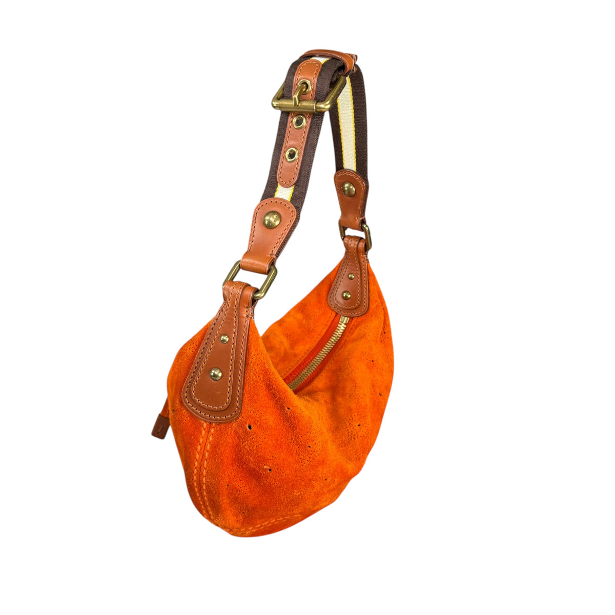 Louis Vuitton Y2K Onata Orange Suede Mahina PM Mini Leather Hobo Purse