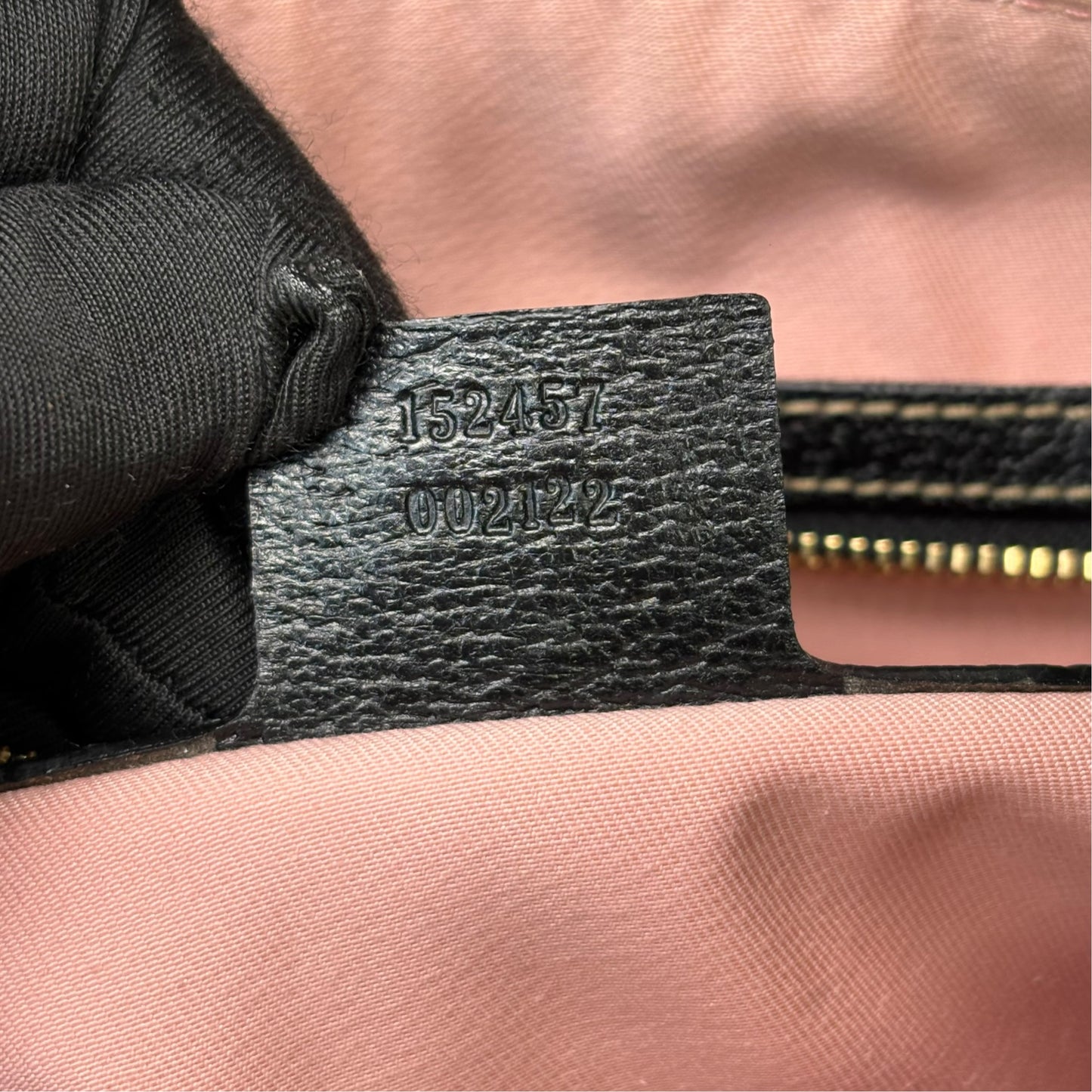 Gucci Black Satin Leather Boston Charm Motif Jackie / HorseBit Chain