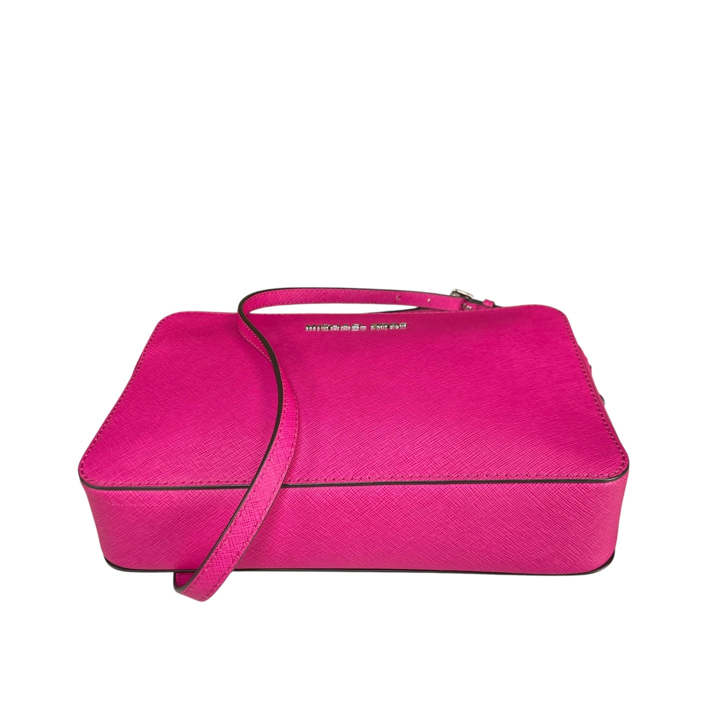 Michael Kors Fushia Saffiano Leather SHW Pink Jet Set Crossbody