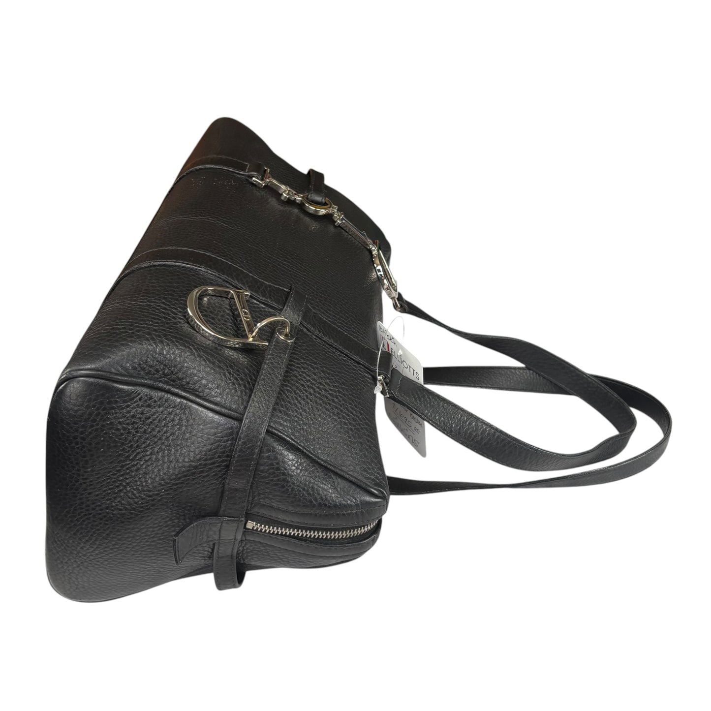 Christian Dior Y2K D Charm Boston SHW Black Leather Bag