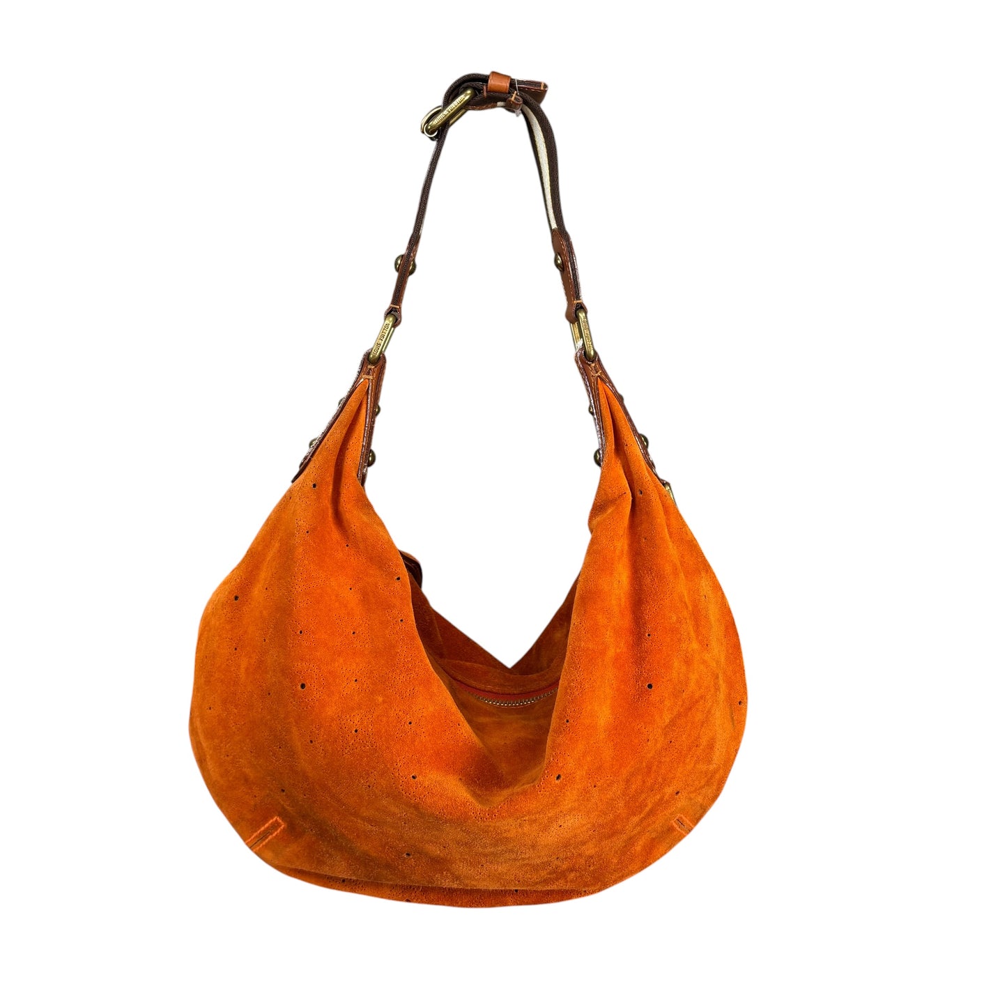 Louis Vuitton Y2K Onatah Orange Suede Mahani Shoulder Hobo