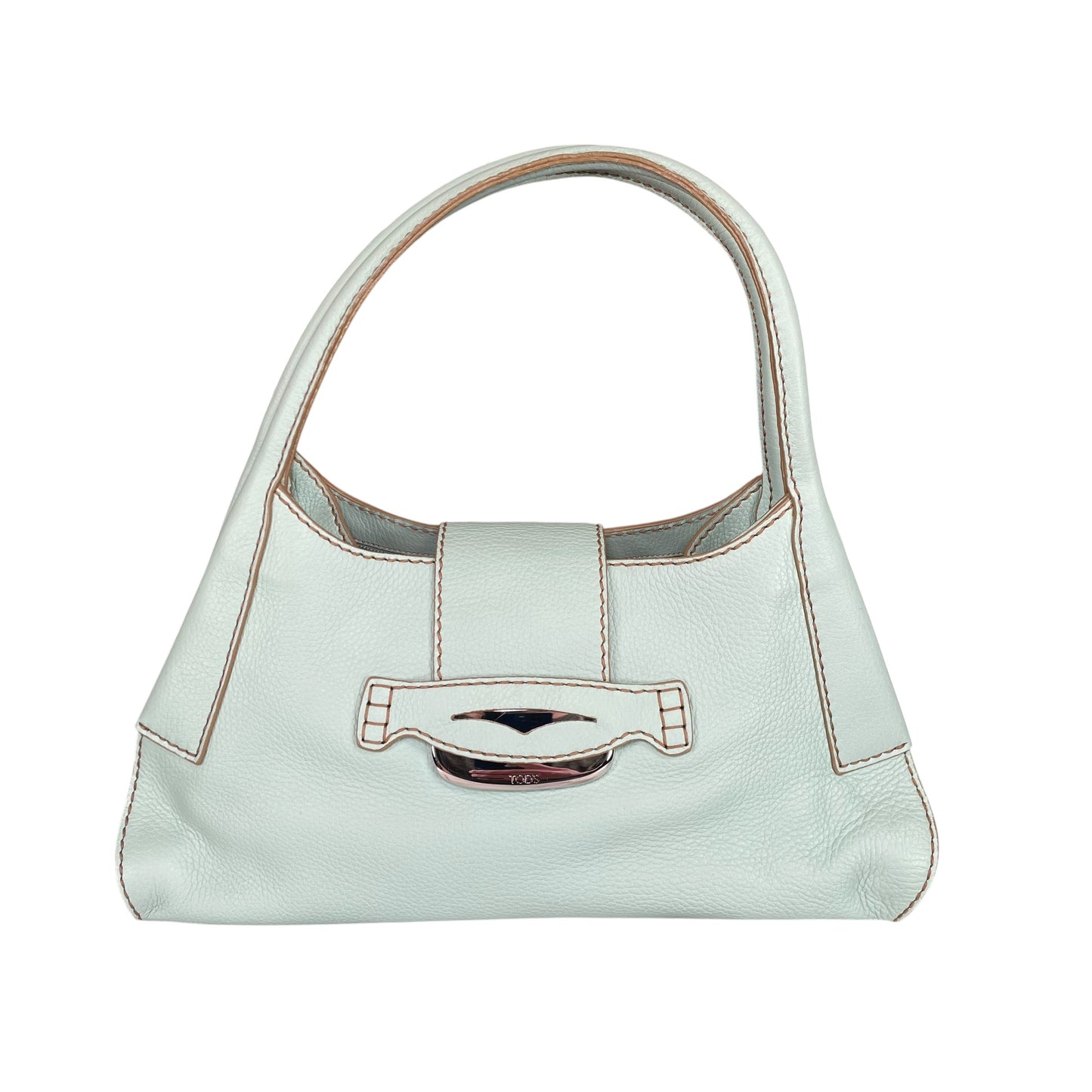 Tod’s D Bag Hobo Mint /Taupe Pebbled Leather SHW Shoulder Bag