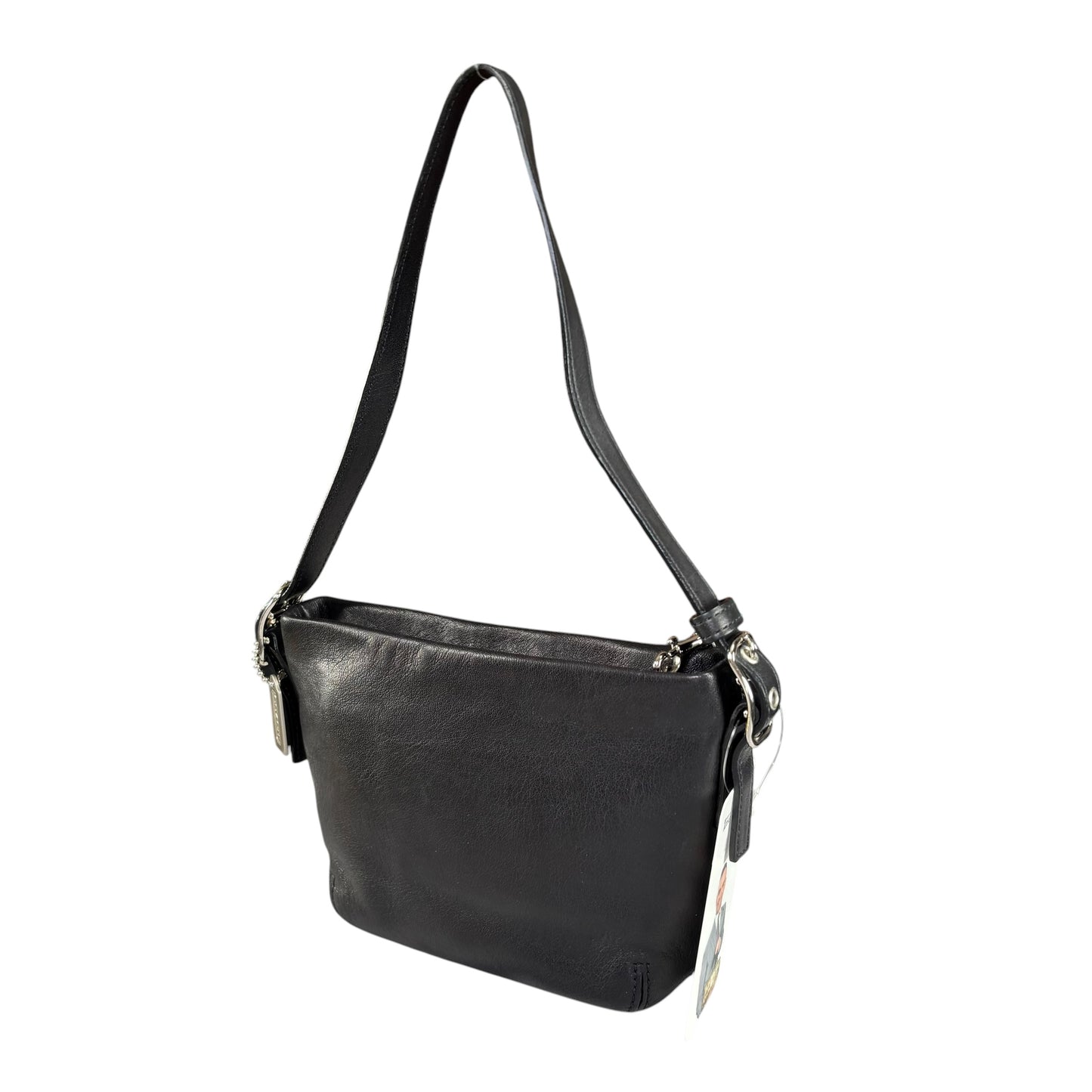 Coach Mini Y2K Black Leather SHW Shoulder Purse