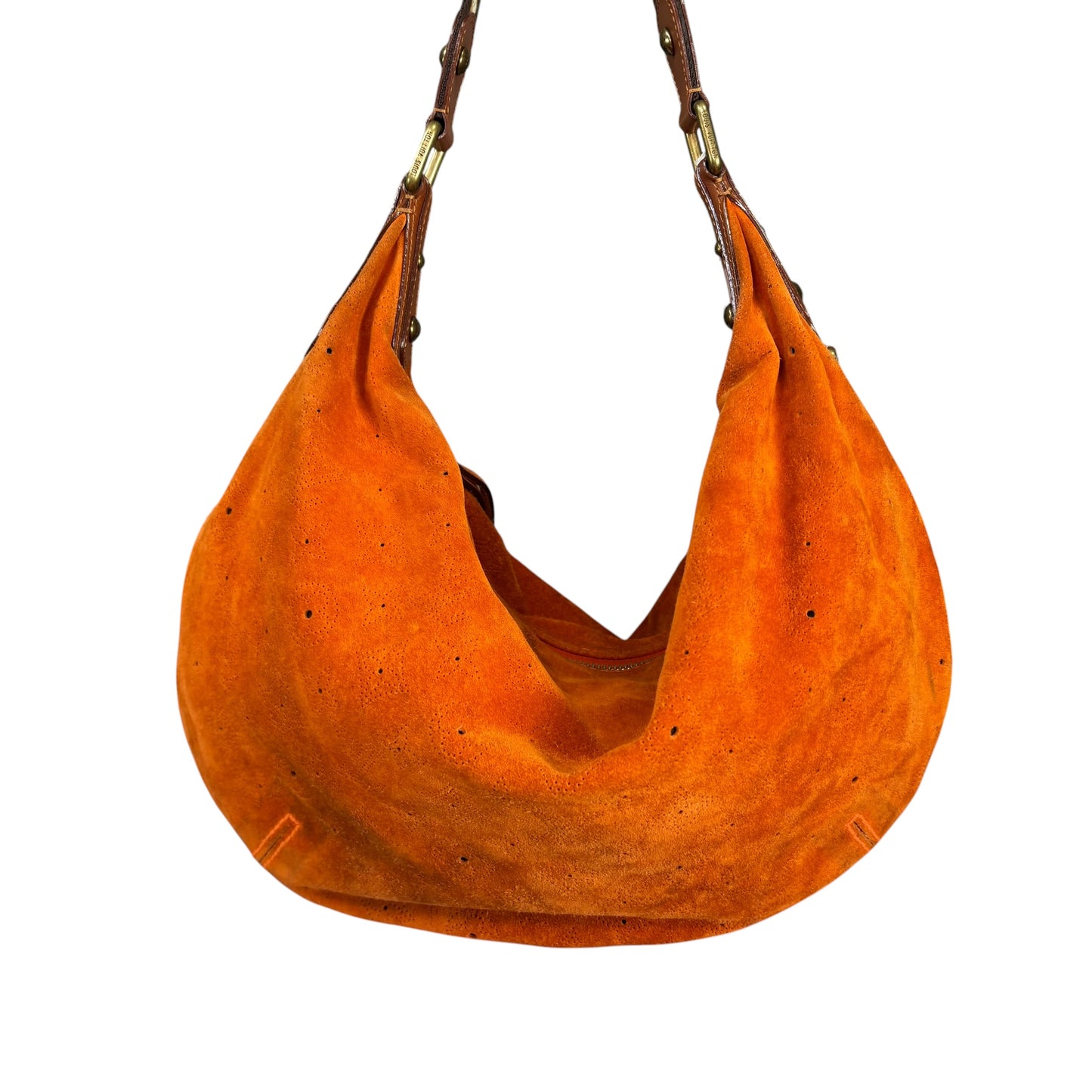 Louis Vuitton Y2K Onatah Orange Suede Mahani Shoulder Hobo