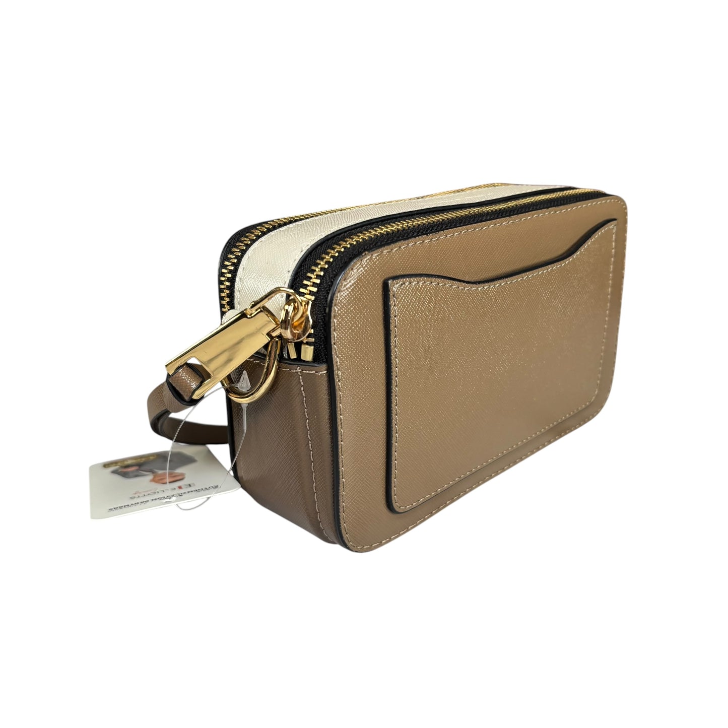 Marc Jacobs The Snapshot  Saffiano Leather French Gray Gold  Crossbody
