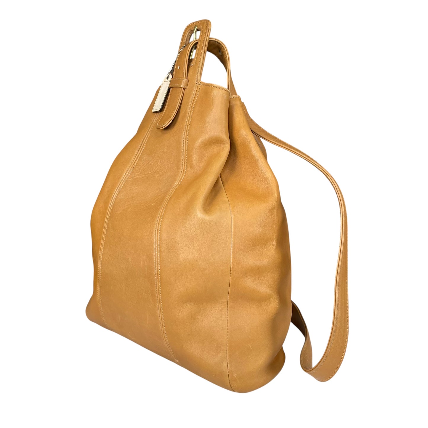 Coach Sonoma Tan Leather Sling Backpack Drawstring  Shoulder Bucket Tote