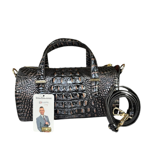Brahmin Claire Metallic Melbourne Embossed Barrel 2-Way Bag