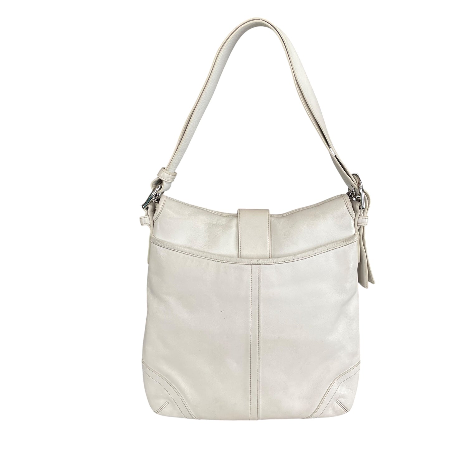 Coach Soho Legacy Leather  Off White Buckle Crossbody Y2K 2-Way Shoulder Purse