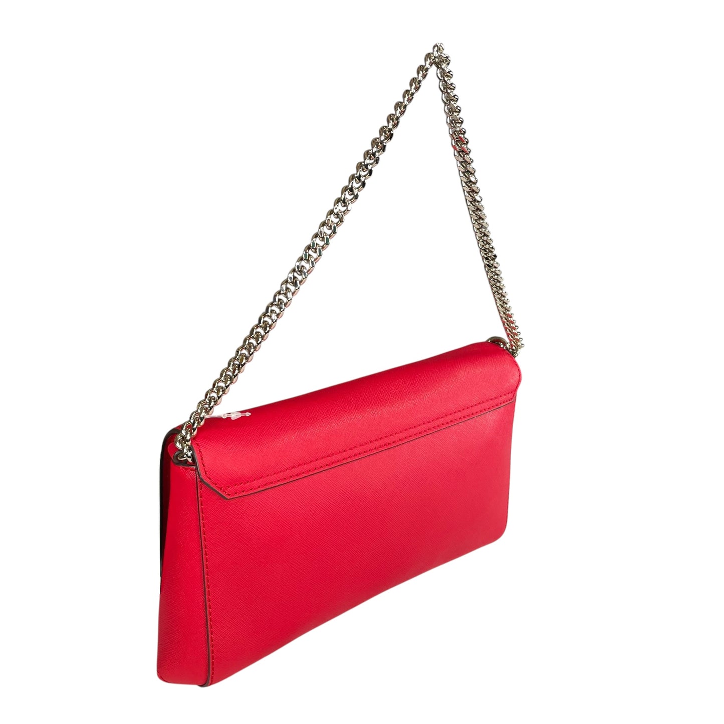 Kate Spade Laurel Red / Black Saffiano Leather Chain GHW 2-Way Flap Purse