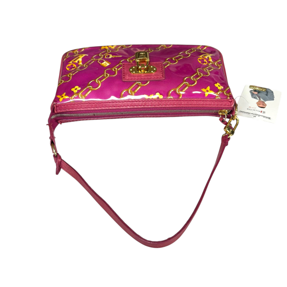 Louis Vuitton Y2K Limited GHW Chain PVC / Leather Fushia Mini Pouchette Purse