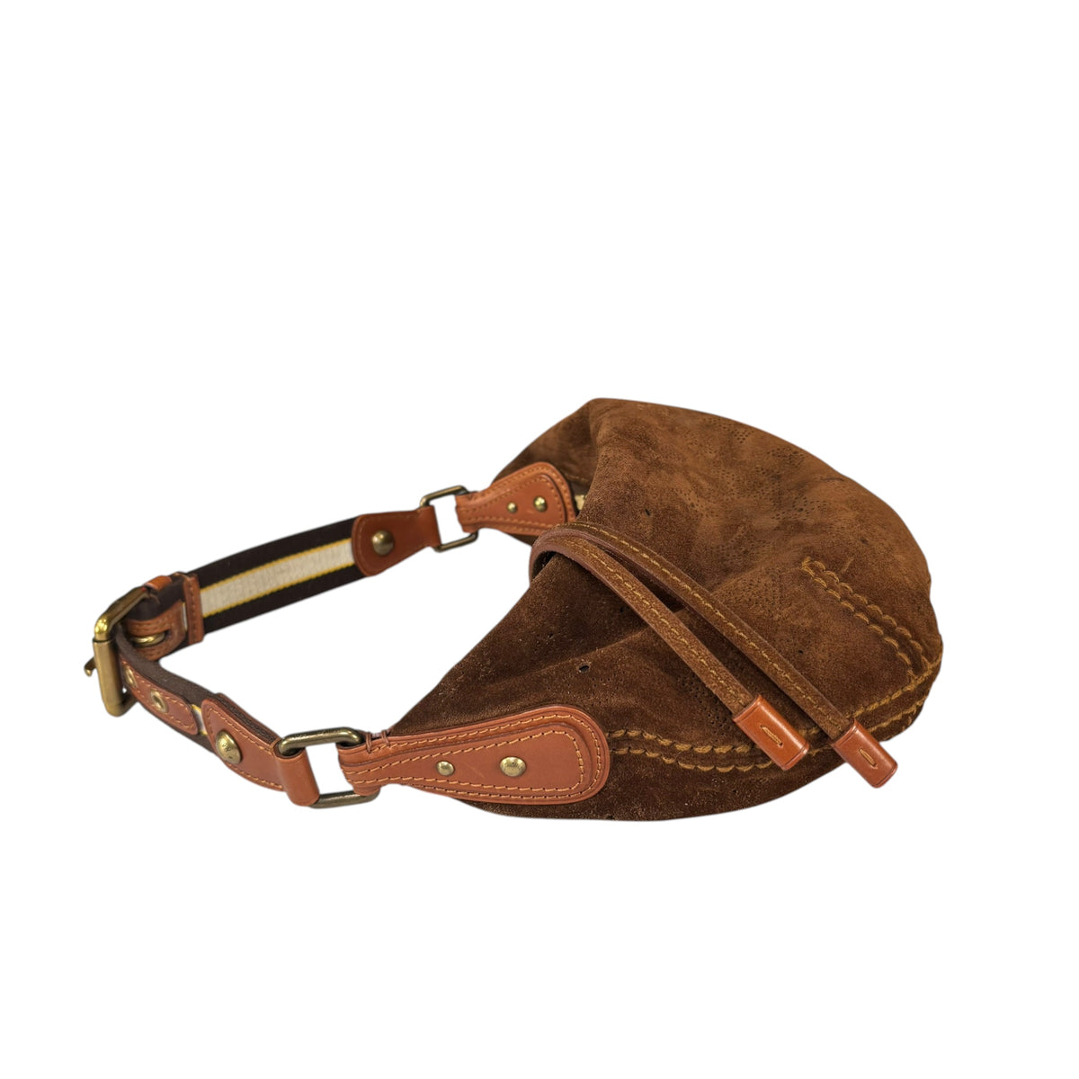 Louis Vuitton Y2K Mahina Monogram Brown Suede PM Hobo