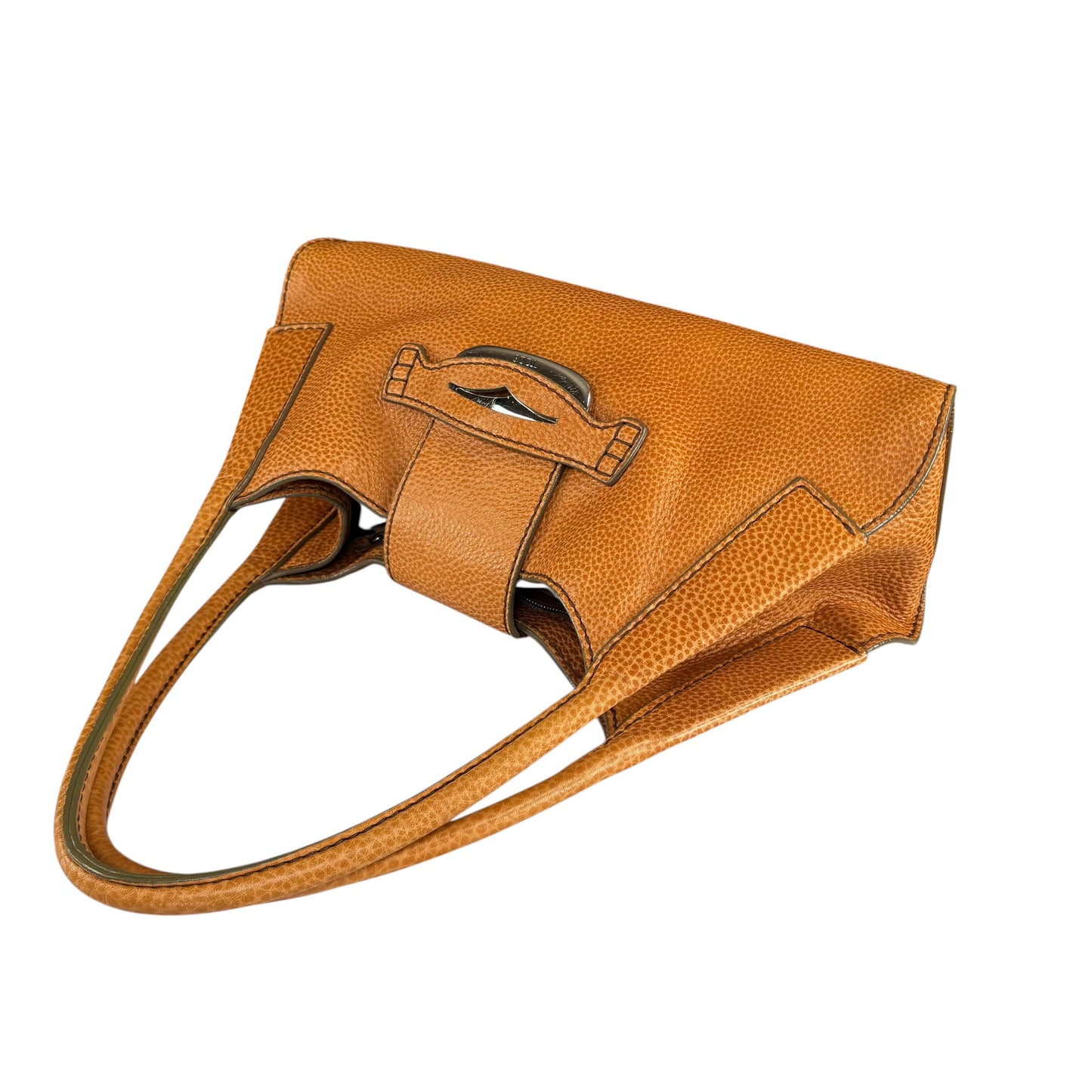 TOD’s Golden Brown SHW Pebbled Leather Hobo Shoulder Purse