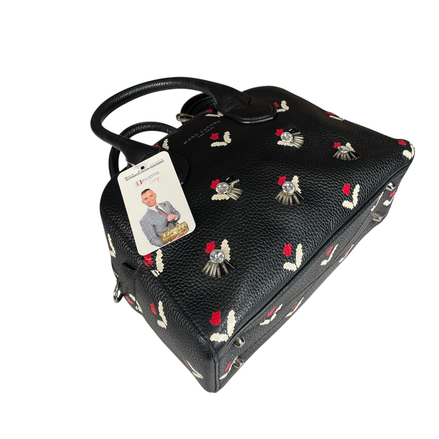 Marc Jacobs New York Tullip Collection Leather Beaded 2-Way SHW Zip Purse