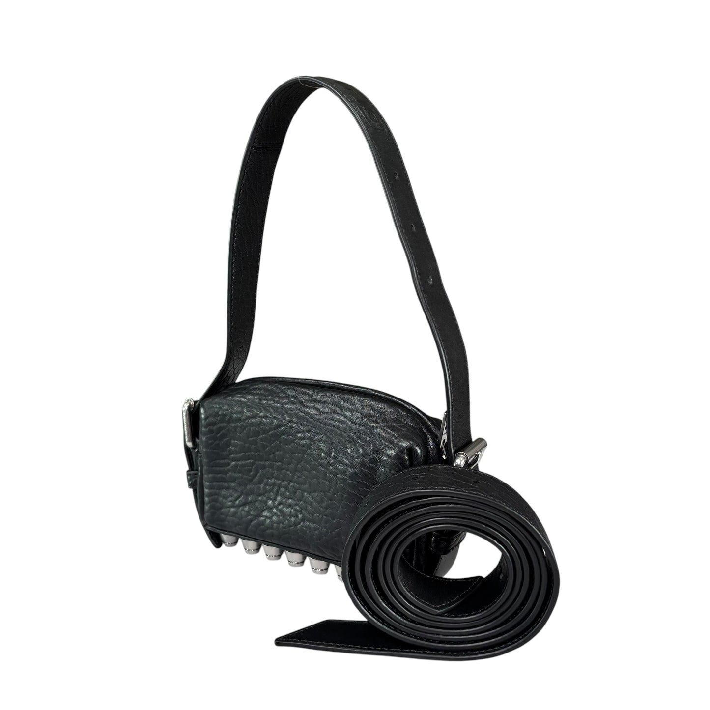 Alexander Wang Mini Ricco Black Leather Studded 2-Way Purse