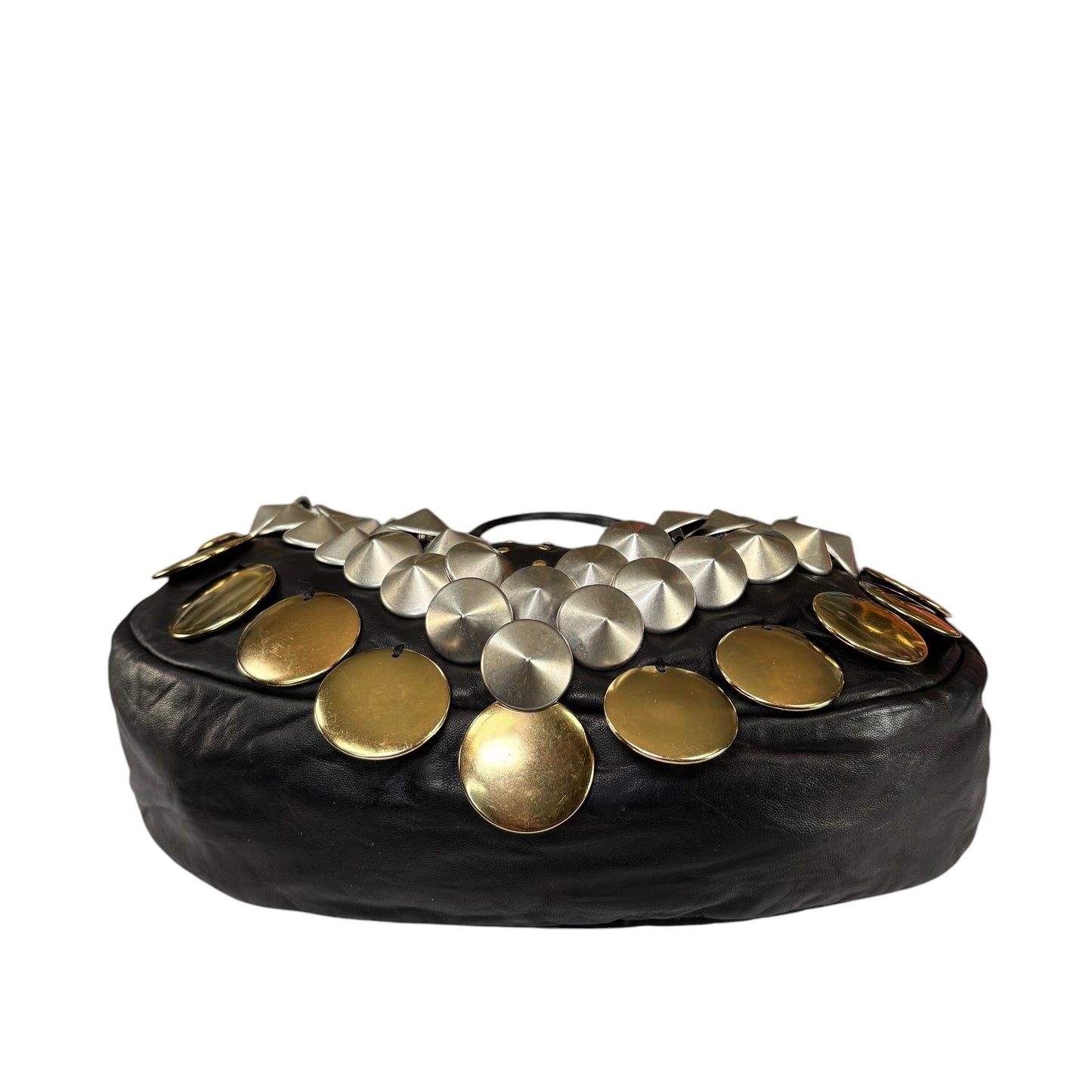Chloe Y2K Aubrey Black Leather Med Hobo Stud Embellished Hobo
