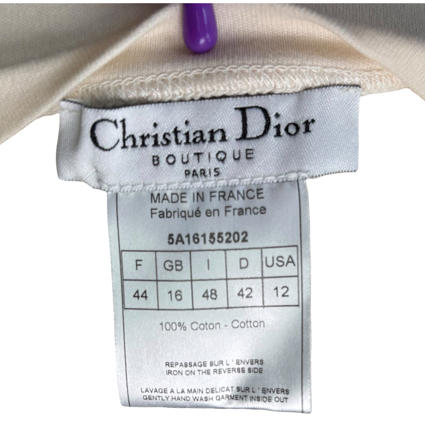 Christian Dior Y2K Paris Ecru 2005 T-Shirt