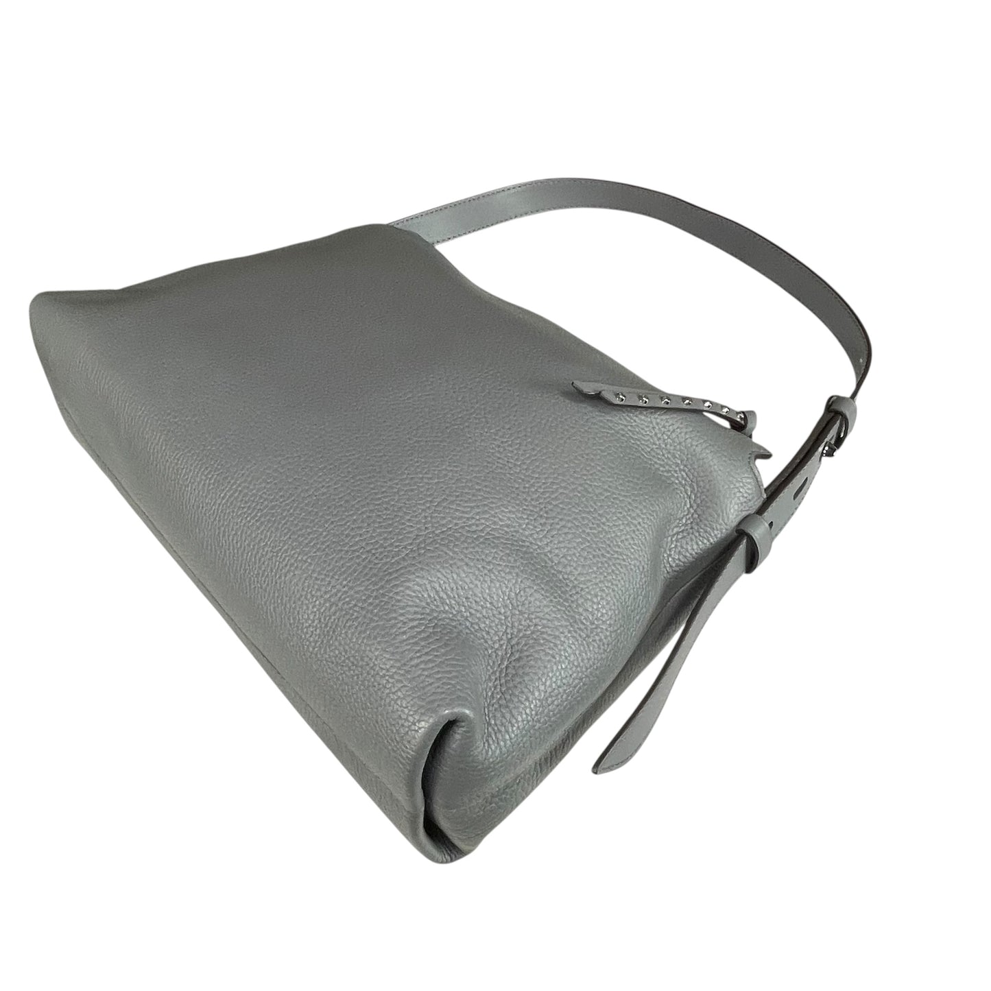 Michael Kors Shailene SHW Studded Grey Pebbled Leather Hobo Purse
