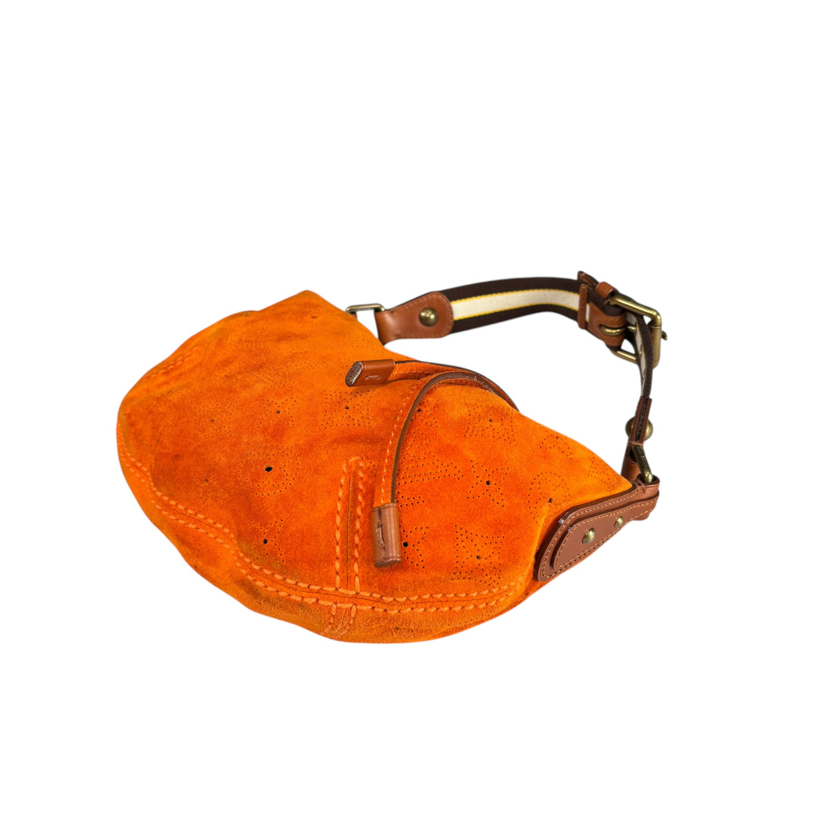 Louis Vuitton Y2K Onata Orange Suede Mahina PM Mini Leather Hobo Purse
