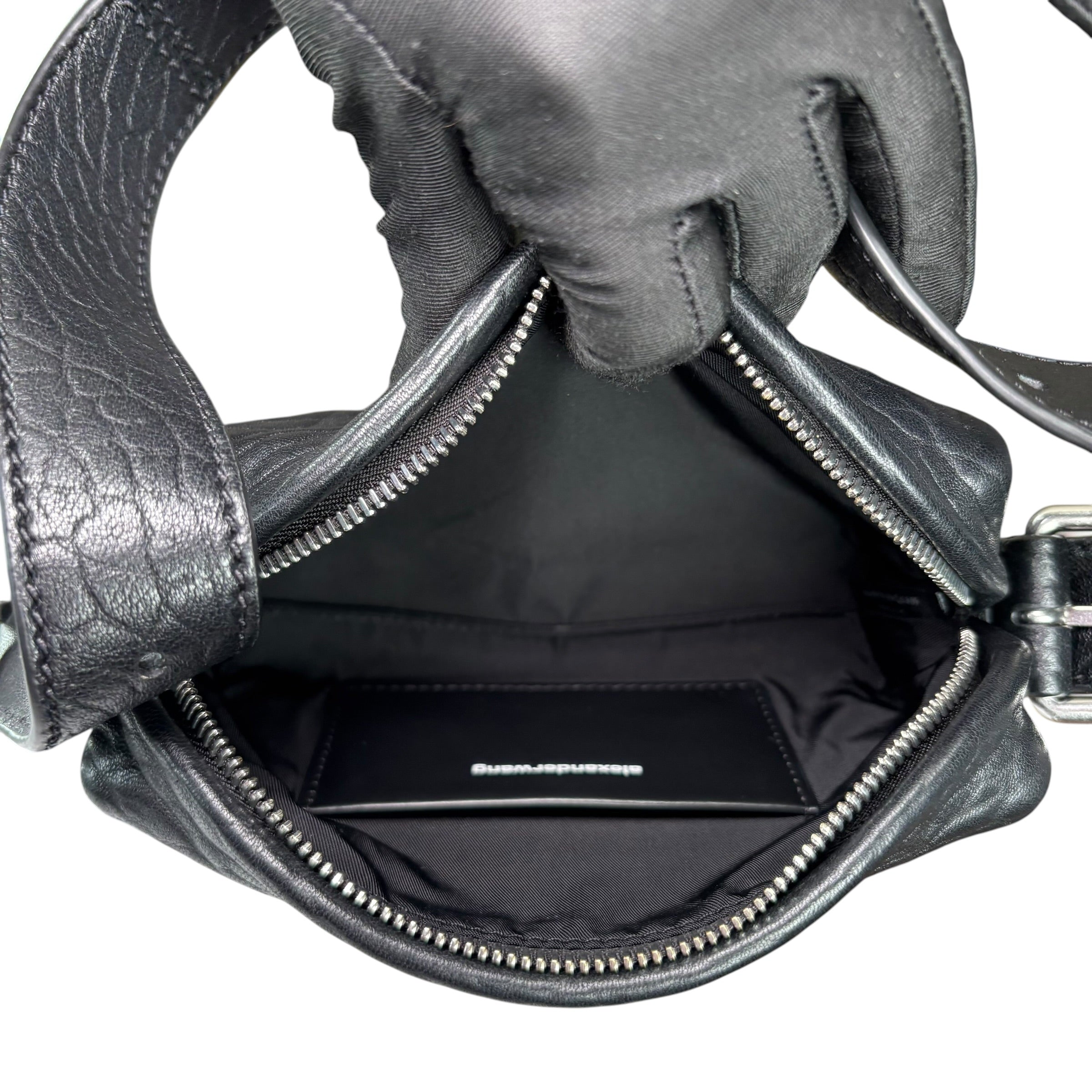 Alexander Wang Mini Ricco Black Leather Studded 2-Way Purse