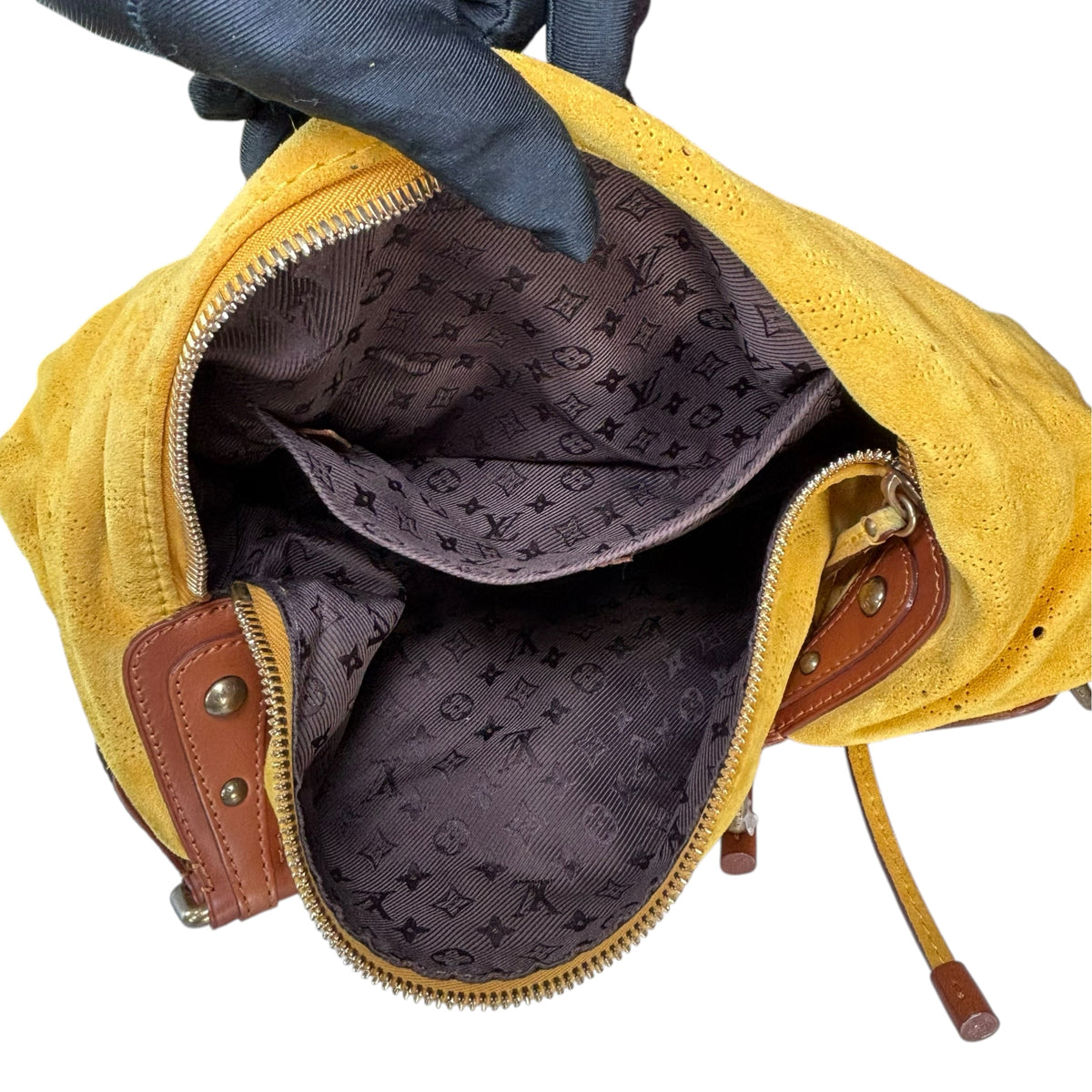 Louis Vuitton Y2K Onata Mustard Mahina Suede GM Hobo Bag
