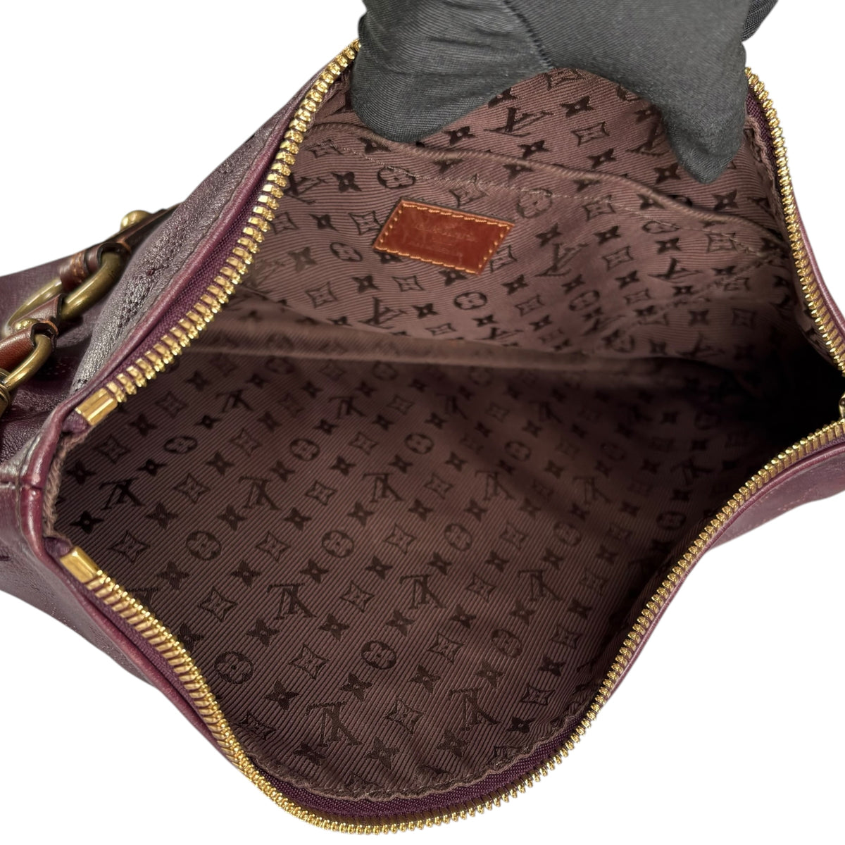 Louis Vuitton Limited Edition Mahina Bordeaux Leather Onatah PM Pouchette Hobo