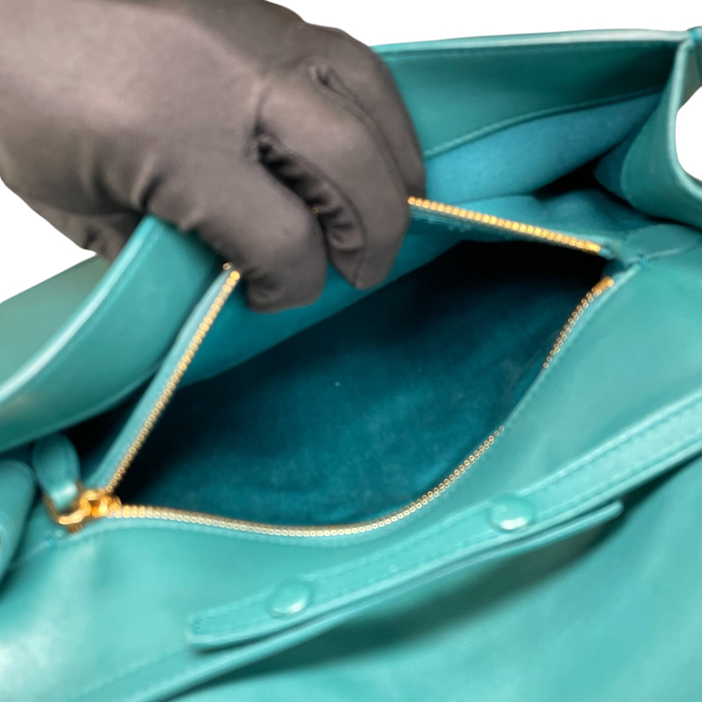 Miu Miu Delice Teal Matelasse Python Embossed Nappa Leather GHW Crossbody Flap Purse