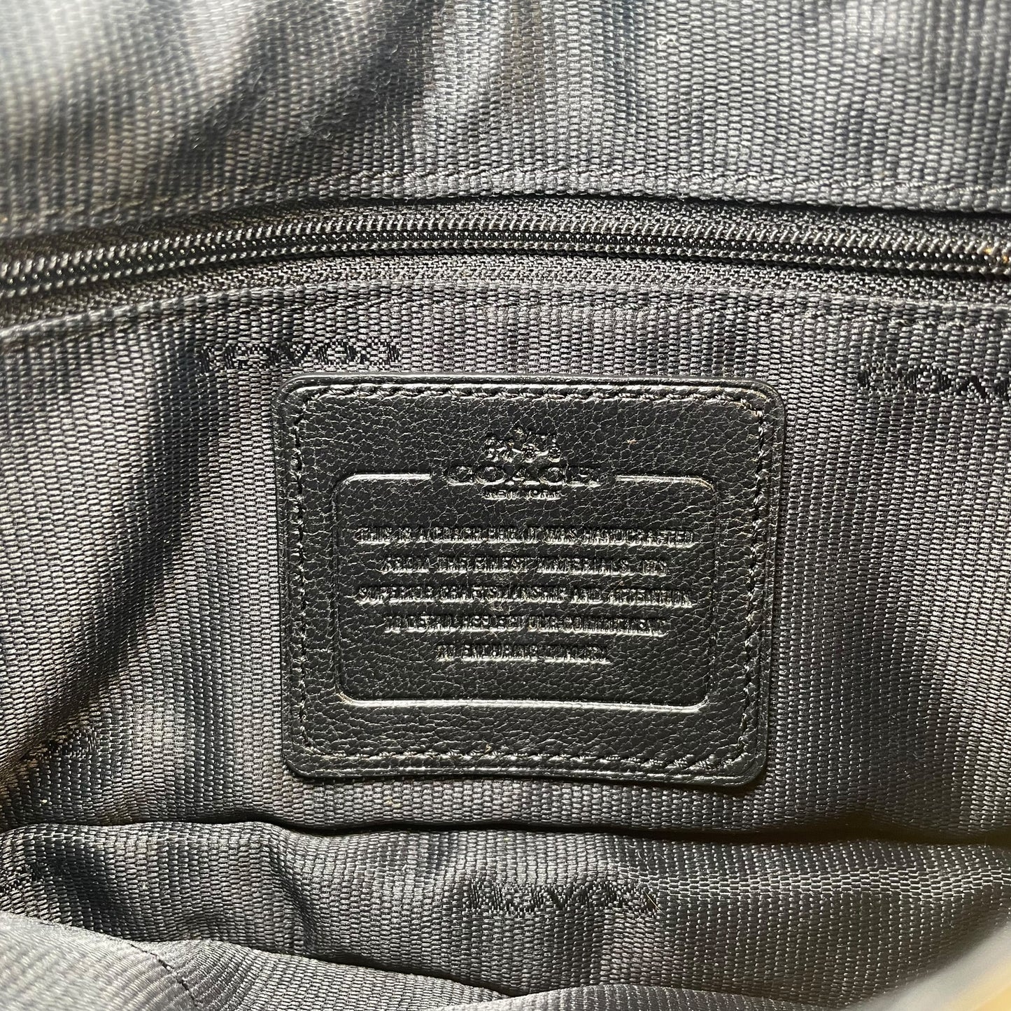 Coach Rhyder Black Leather Rugged Gunmetal HW Small Messenger Clutch Crossbody