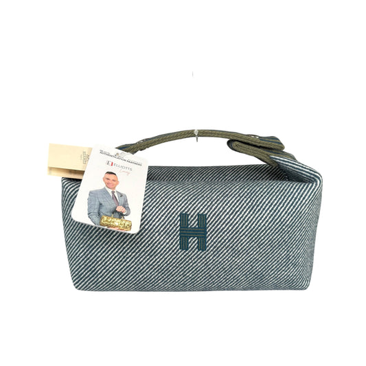 Hermes Bride-A-Brac Au Carre Case Navy / Green Wool