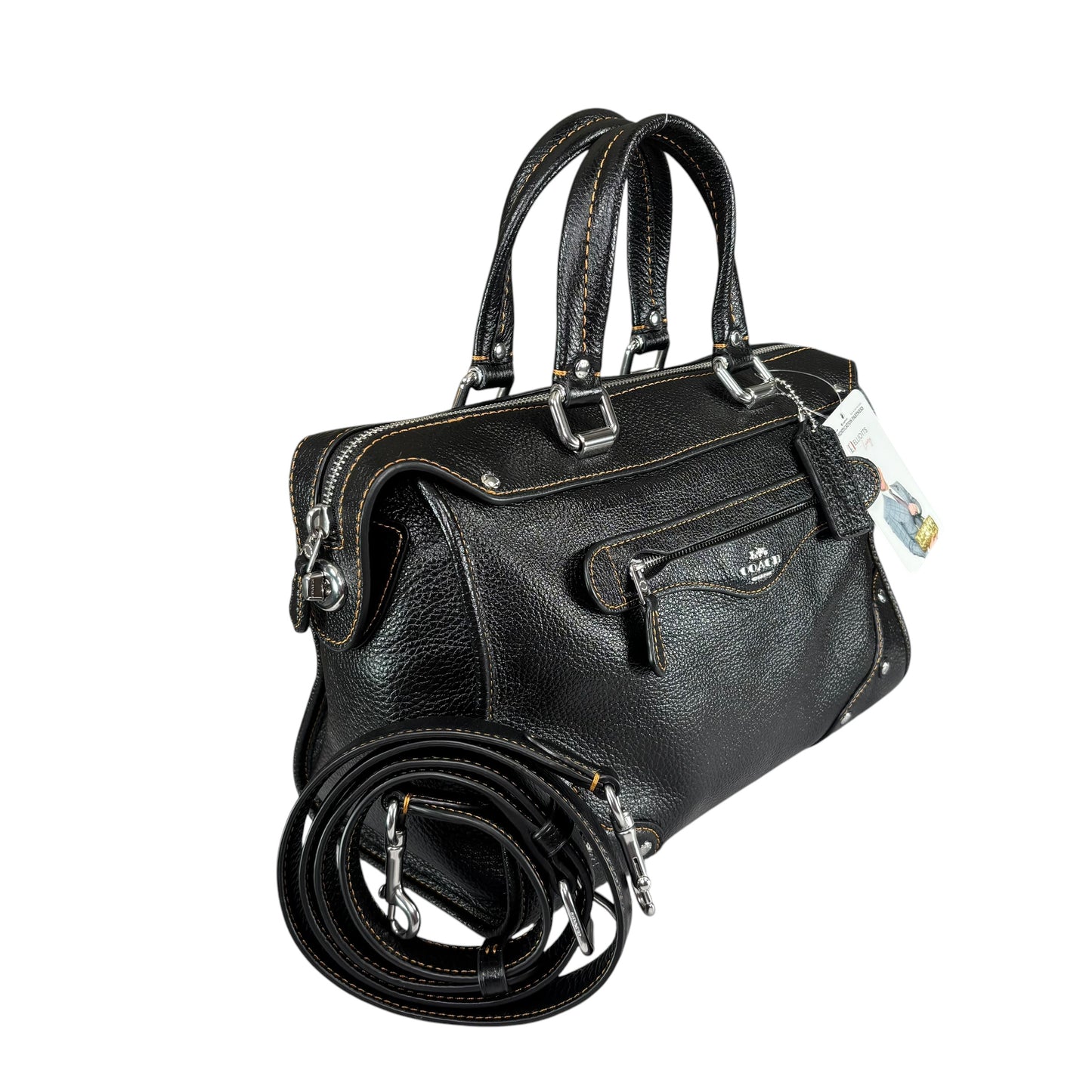 Coach Millie SHW Pebbled Leather Satachel Crossbody Bag