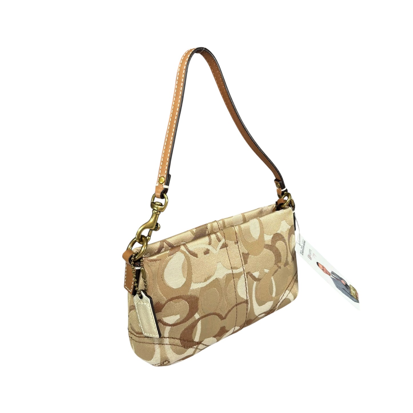 Coach Y2K Mini Soho Signature Canvas Brown Jacquard Leather GHW Purse