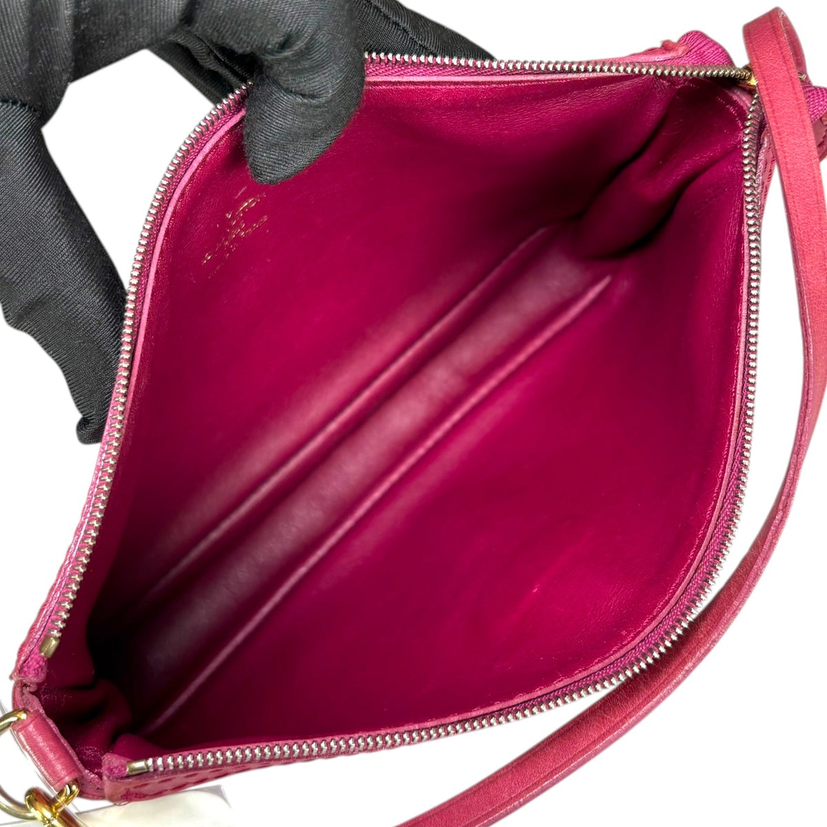 Louis Vuitton Y2K Limited GHW Chain PVC / Leather Fushia Mini Pouchette Purse