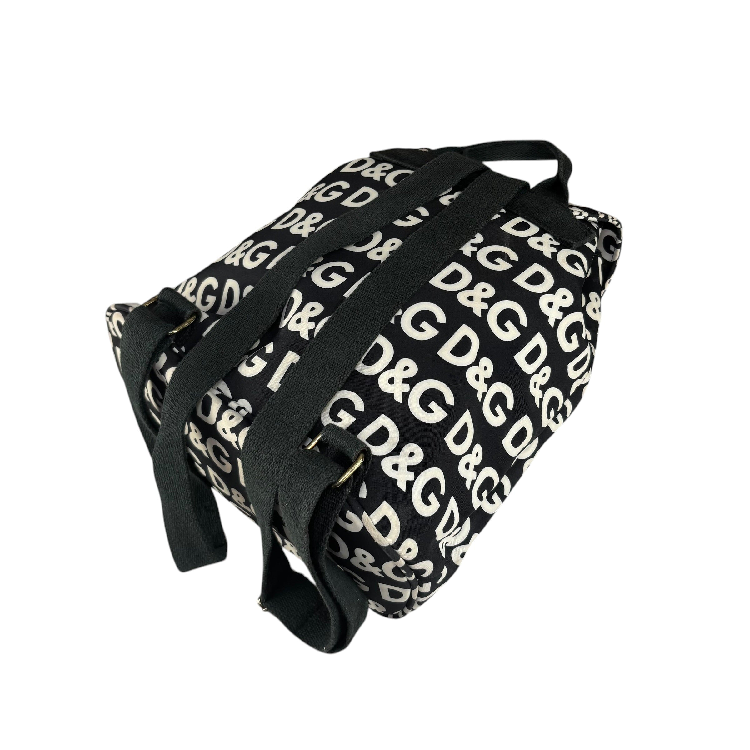 Dolce & Gabbana Y2K Monogram Nylon Black & White Backpack