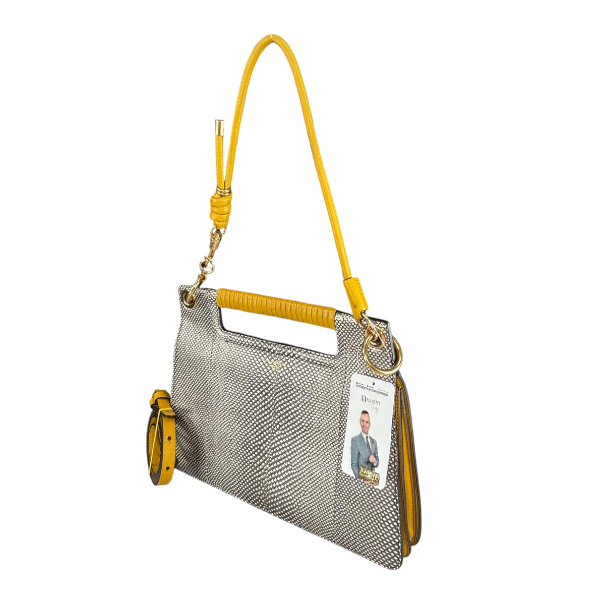 Givenchy Whip Embossed Leather Mustard 3-Way Shouder Purse