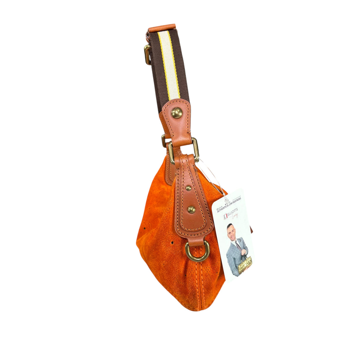Louis Vuitton Y2K Onata Orange Suede Mahina PM Mini Leather Hobo Purse