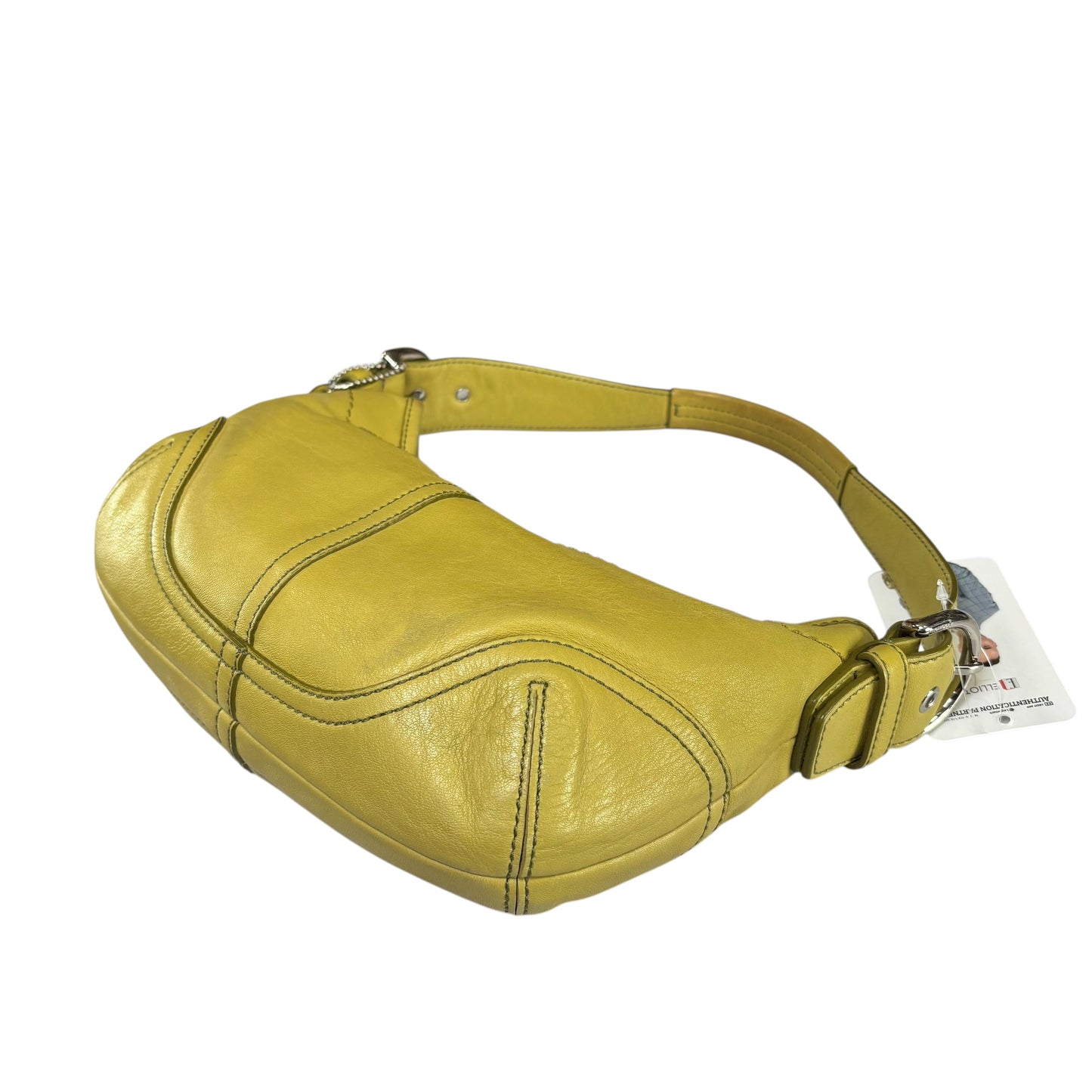Coach Y2K SoHo Small Croissant Lime Leather SHW Shoulder Purse
