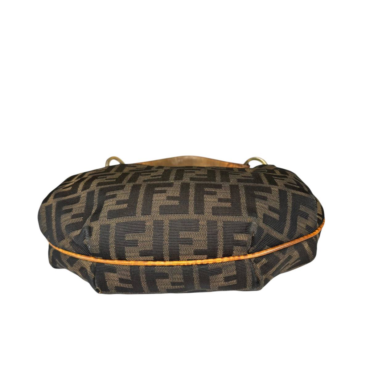 Fendi Y2K Zucca Embossed Lizard Chef Shoulder Purse