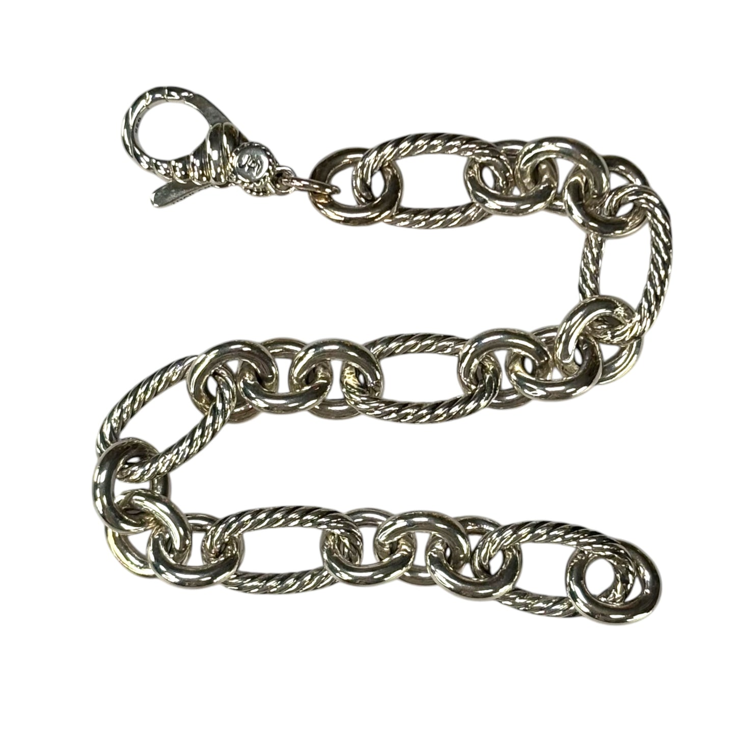 JAI by John Hardy Chunky Sterling Silver Oval Cable Link Bracelet 7” 925