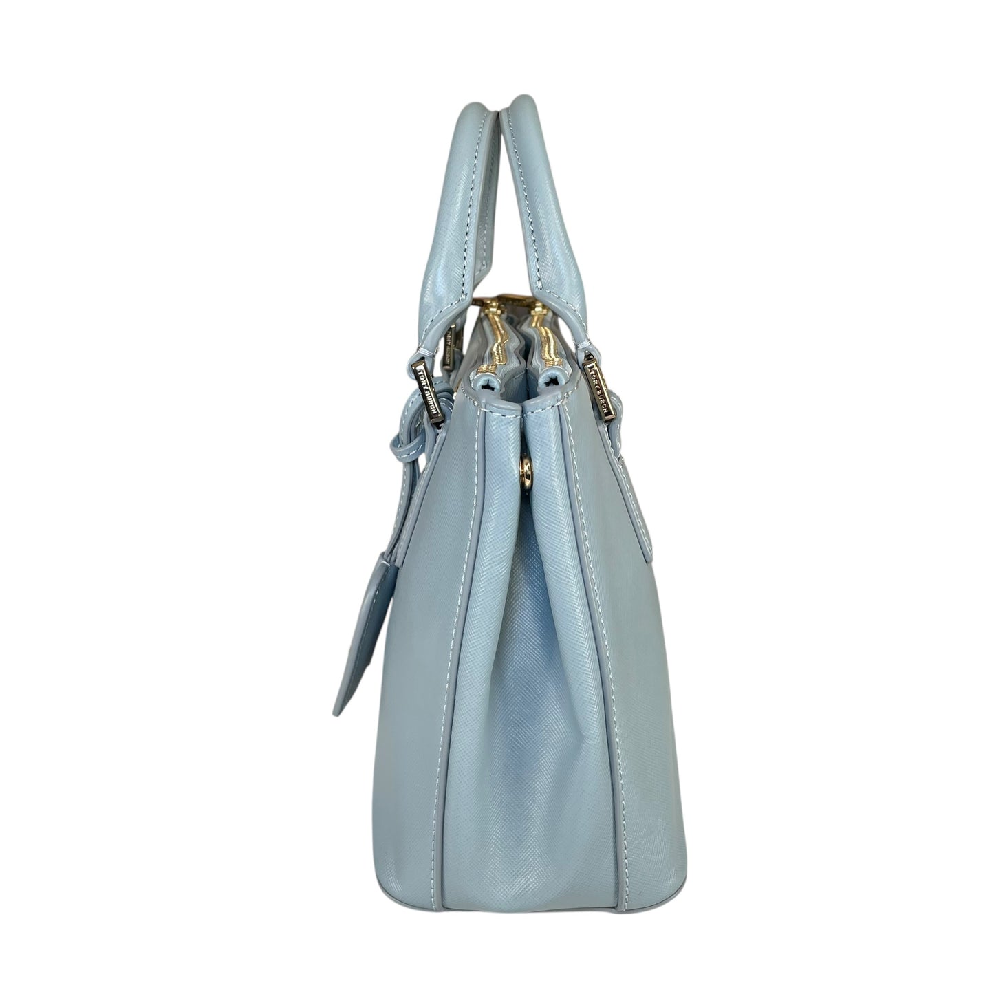 Tory Burch Robinson Oasis GHW Blue Saffiano Leather 2-Way Tote Purse