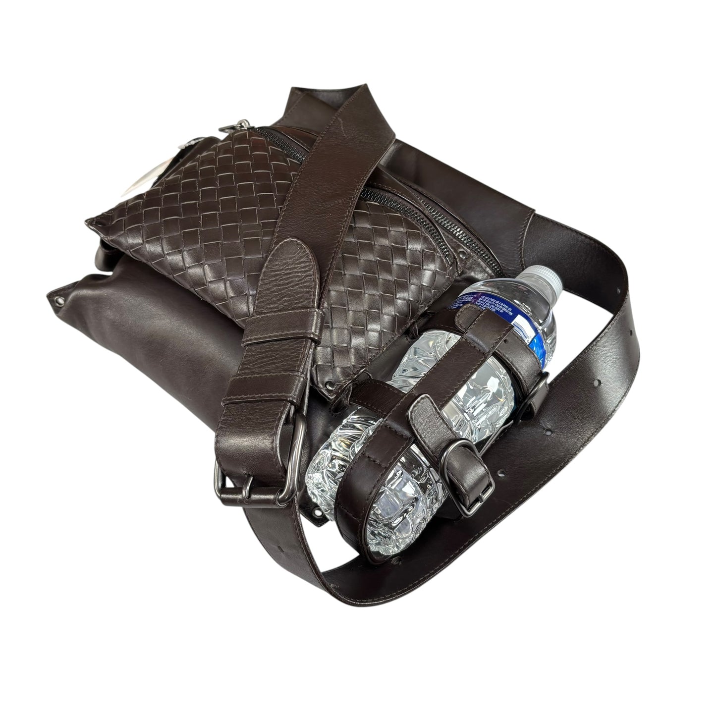 Bottega Veneta Travel Brown Leather Belt Bum Sling Pack Fanny Bag