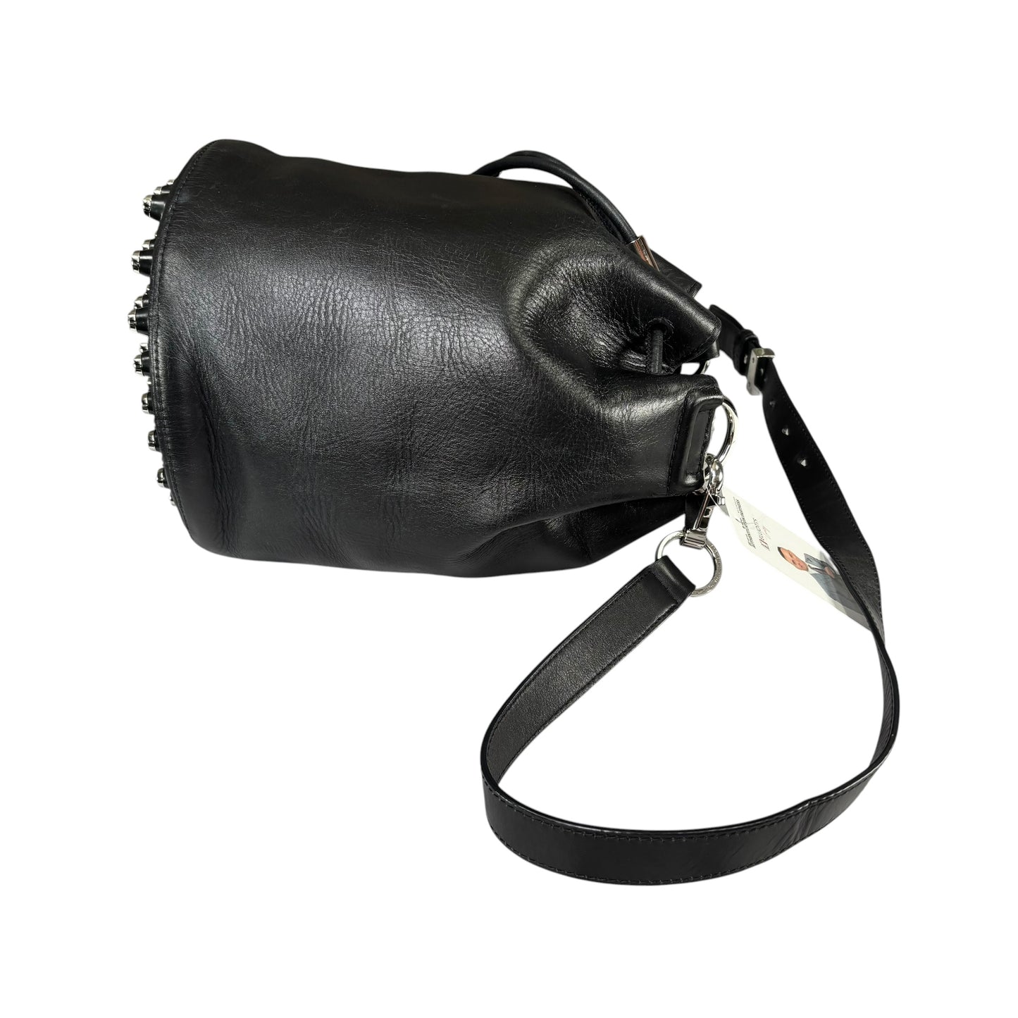 Alexander Wang Diego Bucket SHW Black Leather Crossbody