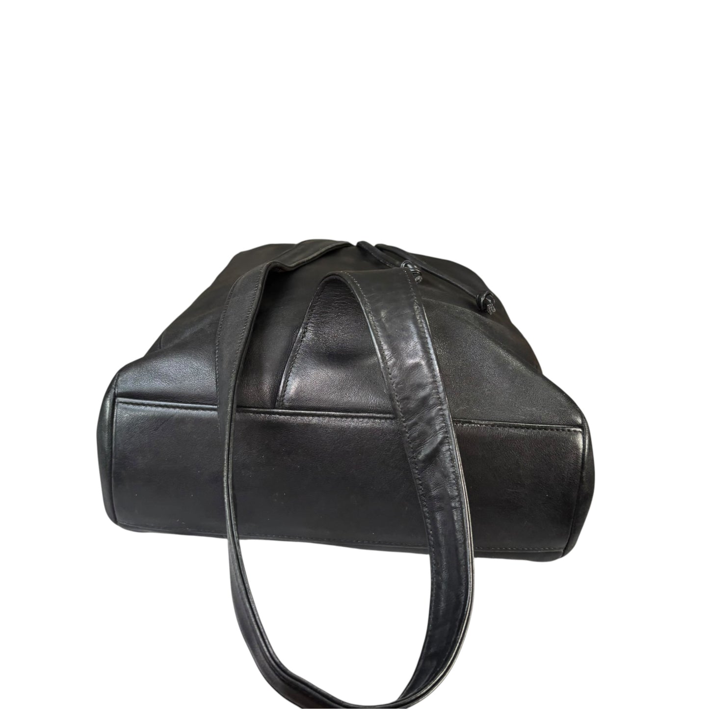 Coach Sonoma Black Leather  Slingpack Drawstring Shoulder Bucket Tote