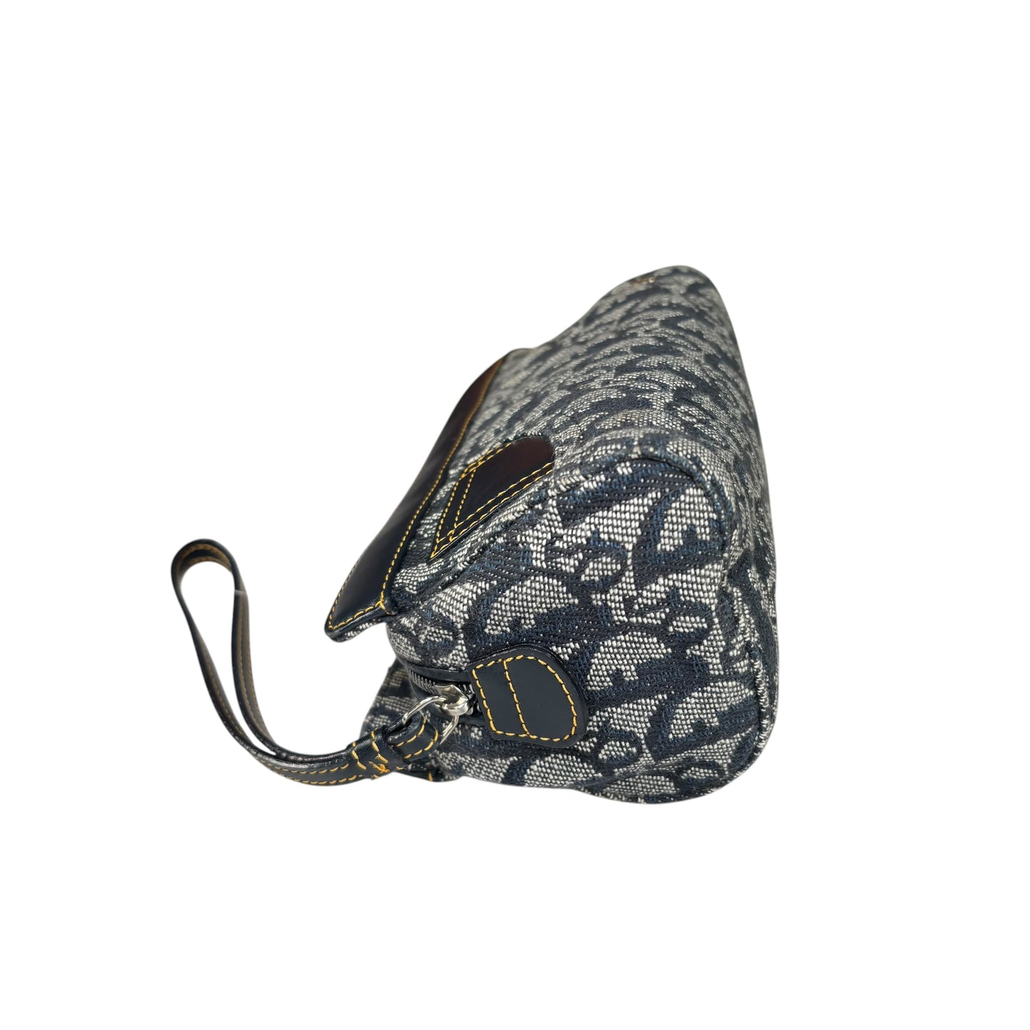 Christian Dior Y2K Mini Leather  Blue Jean Pouchette Clutch Wristket