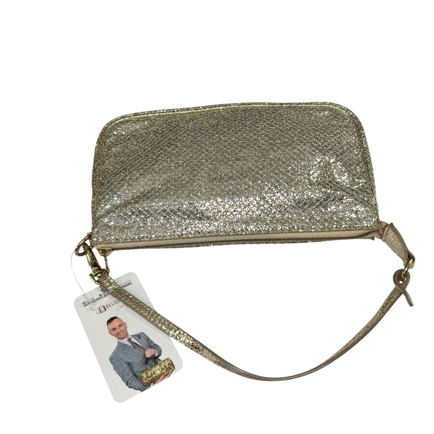 Jimmy Choo Glitter GHW Pouchette Shoulder Purse
