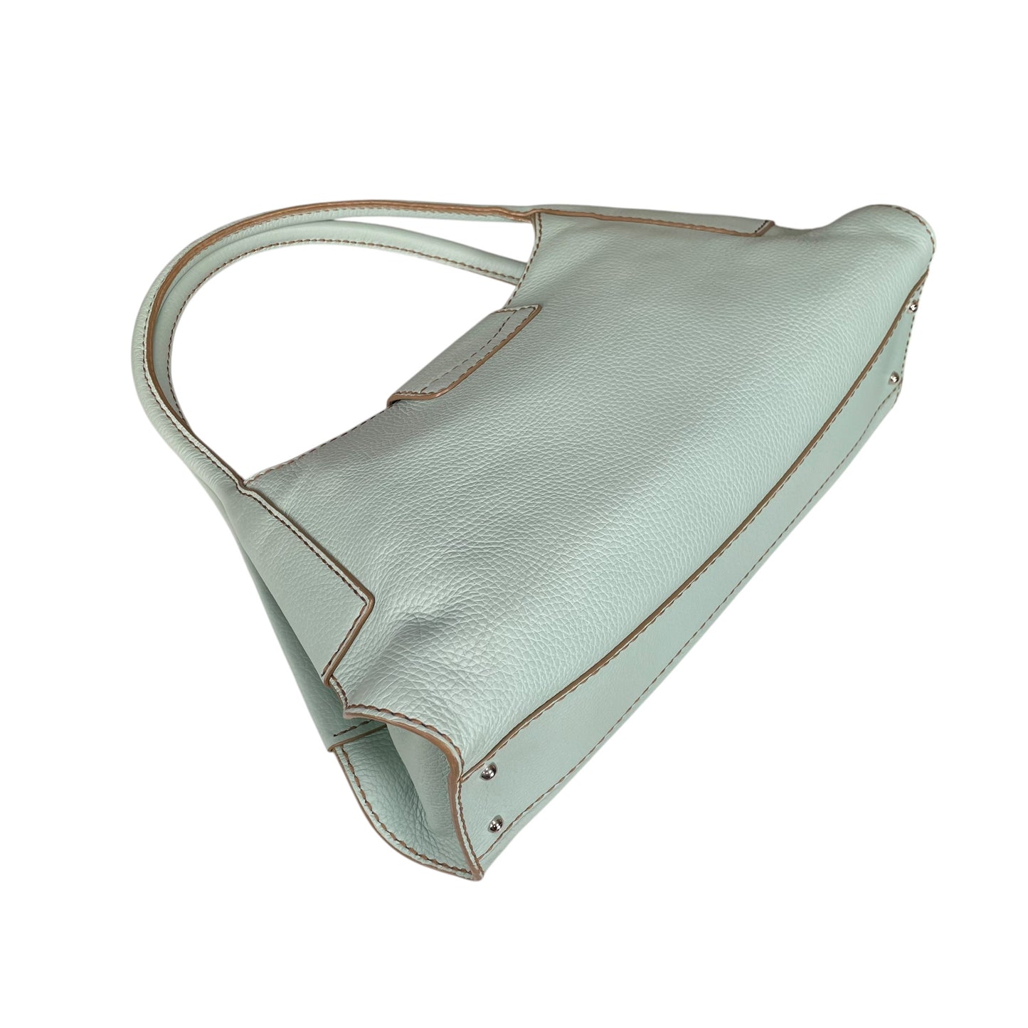 Tod’s D Bag Hobo Mint /Taupe Pebbled Leather SHW Shoulder Bag