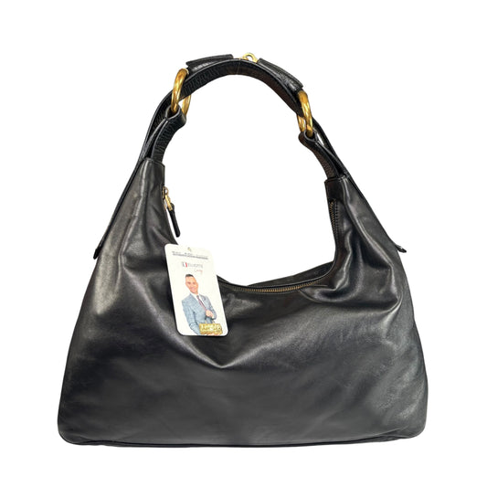 Gucci Y2K Horsebit GHW Black Leather Shoulder Hobo Purse