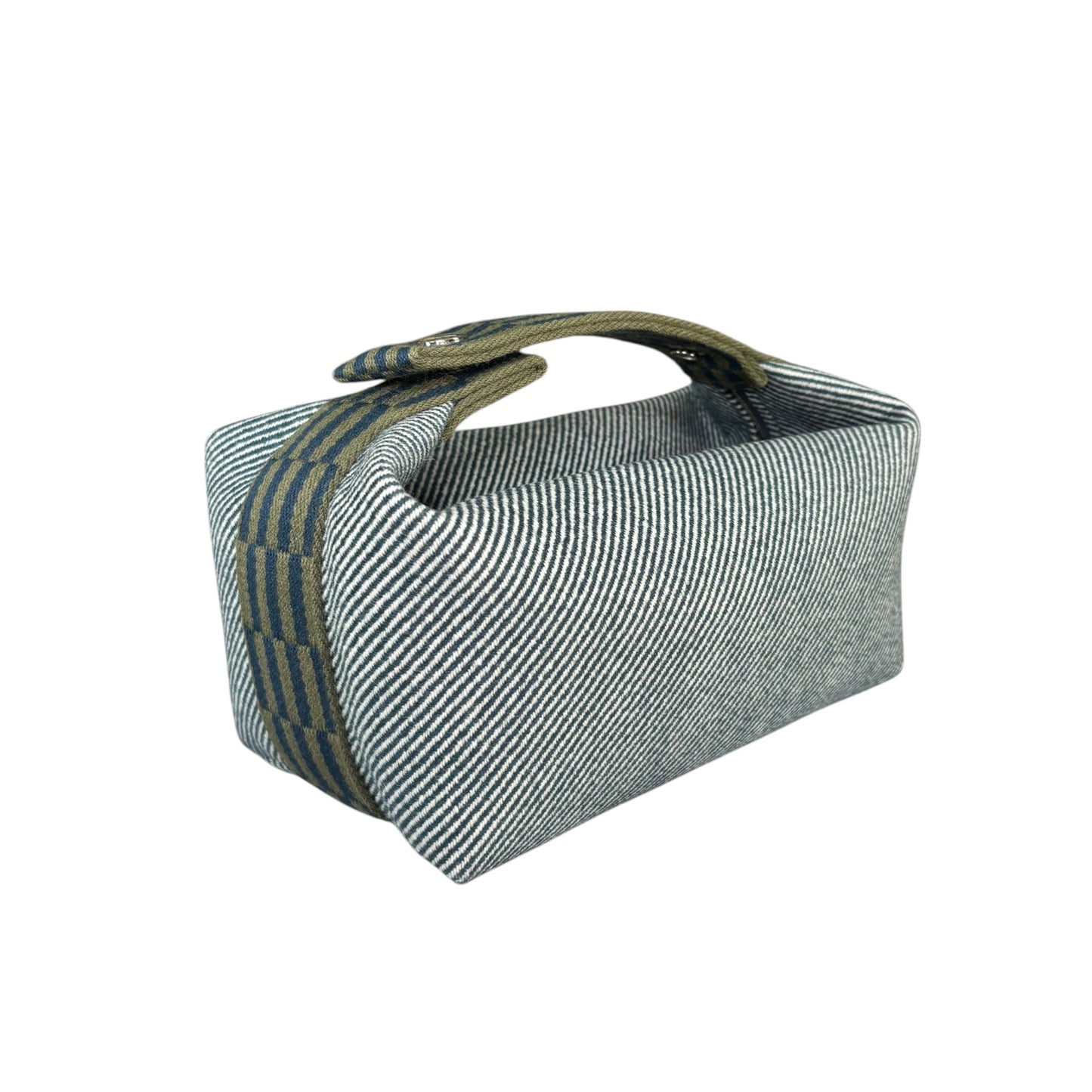 Hermes Bride-A-Brac Au Carre Case Navy / Green Wool