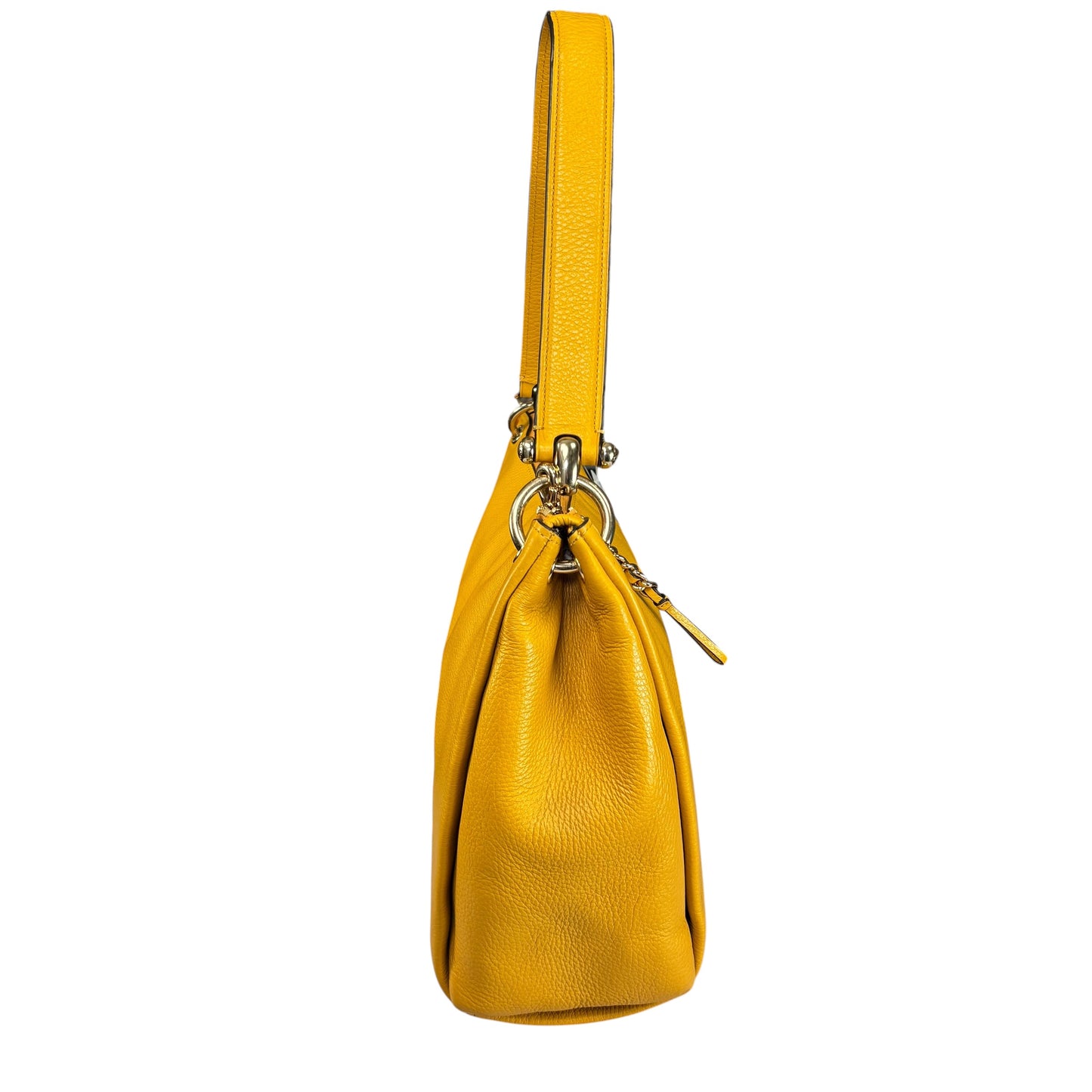 Coach Mia Mustard GHW Leather 2-Way Crossbody Purse