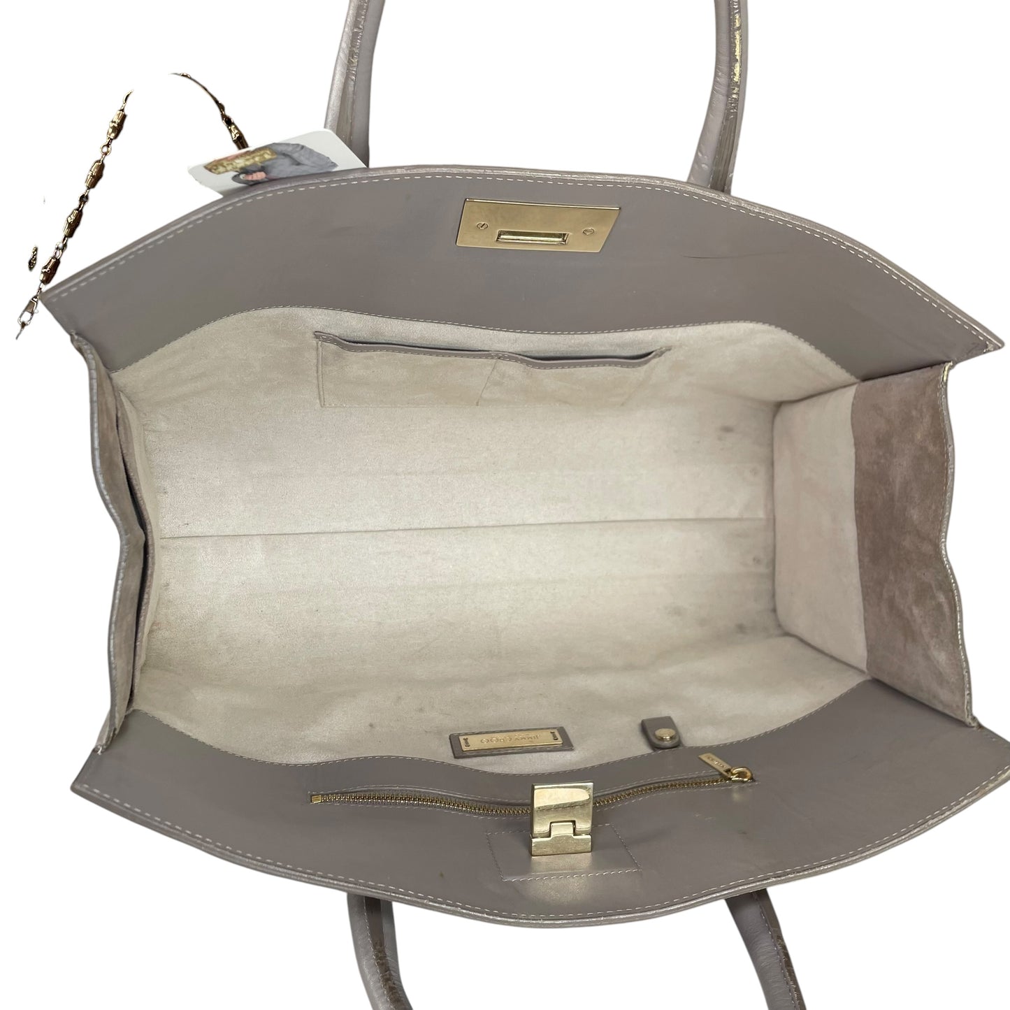 Jimmy Choo Y2K Riley Grey GHW Clip Lock Lilac Leather East West Tote